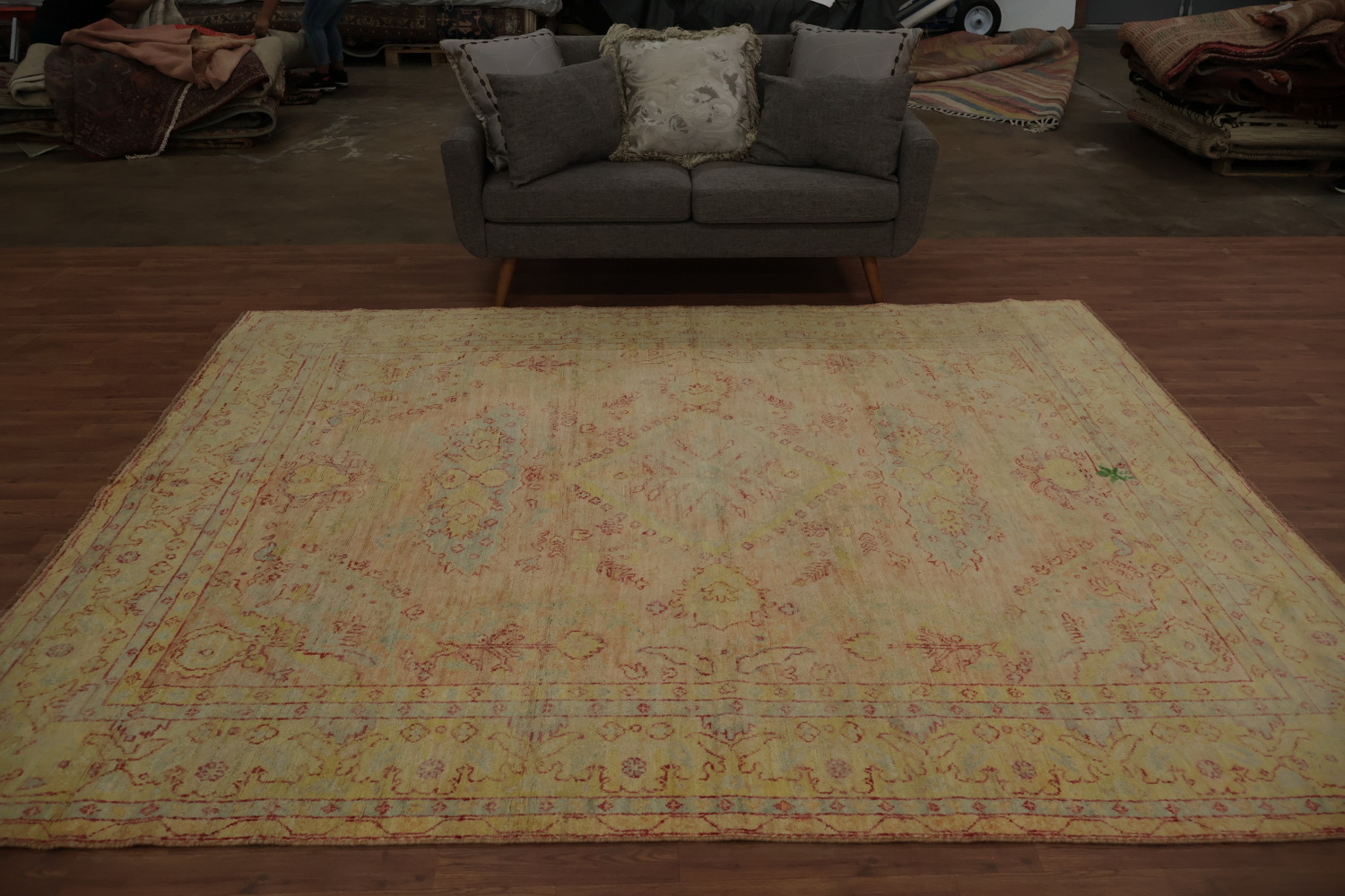 Vegetable Dye Oushak Area Rug 8x10 Rich Soft Color Palette