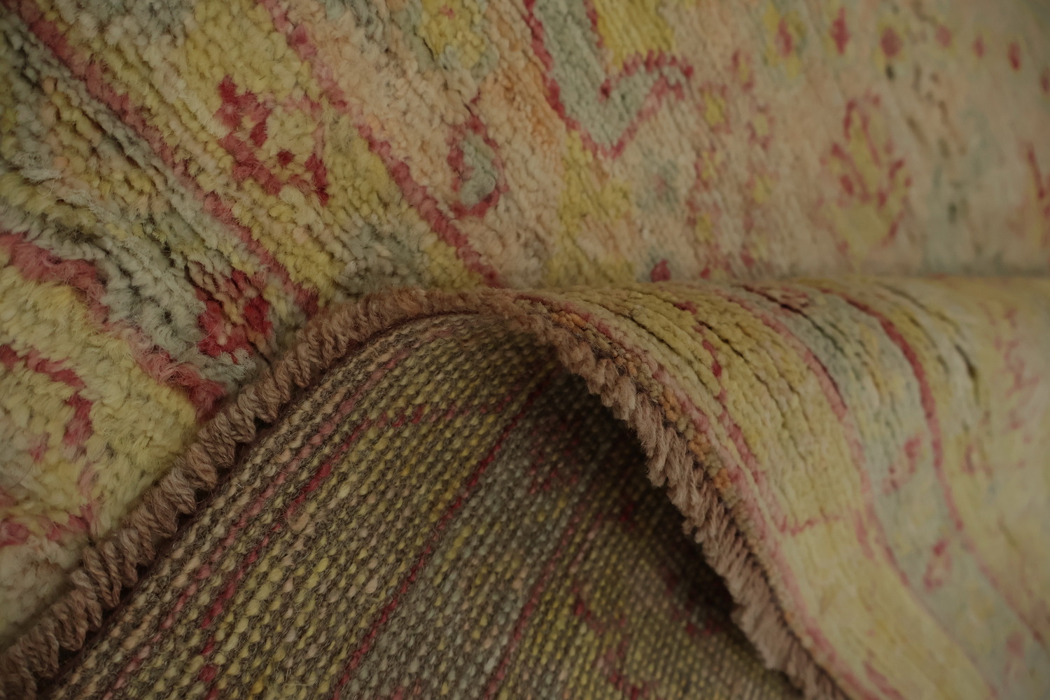 Vegetable Dye Oushak Area Rug 8x10 Rich Soft Color Palette