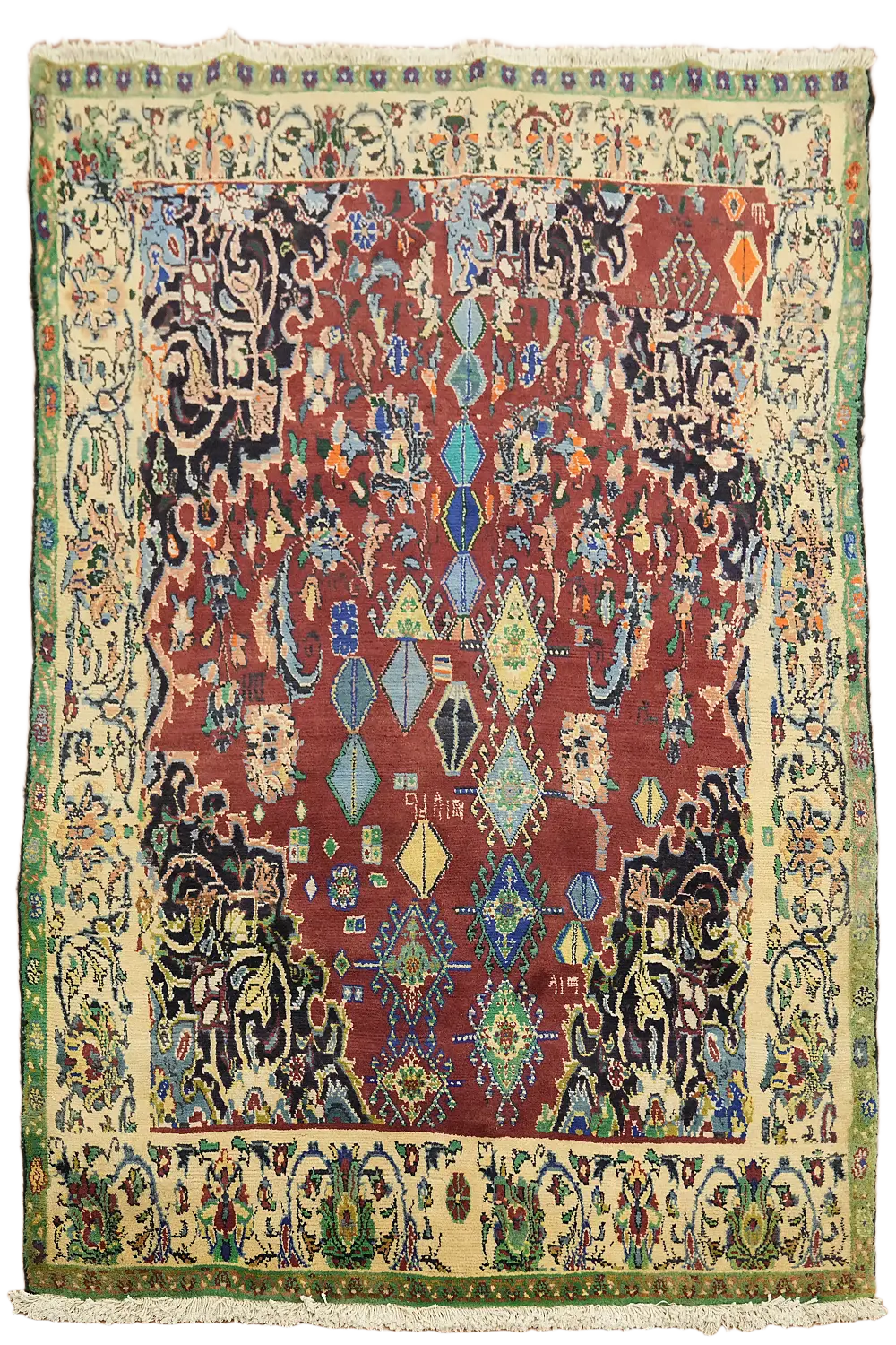 Traditional Artistry Meets Modern Design in This Unique Persian Rug 4x7 ft