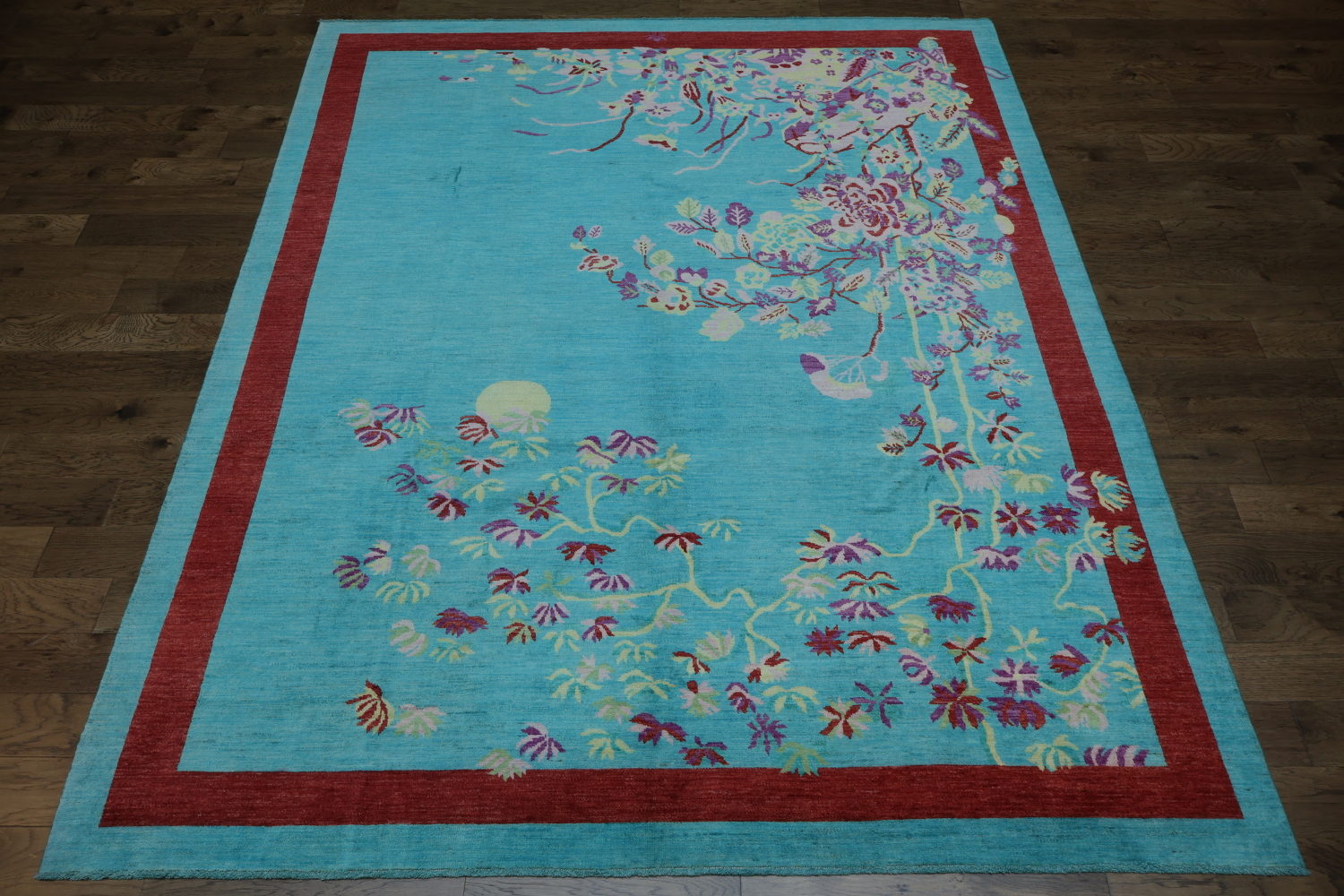 Vegetable Dye Handmade Abstract Area Rug 9x12