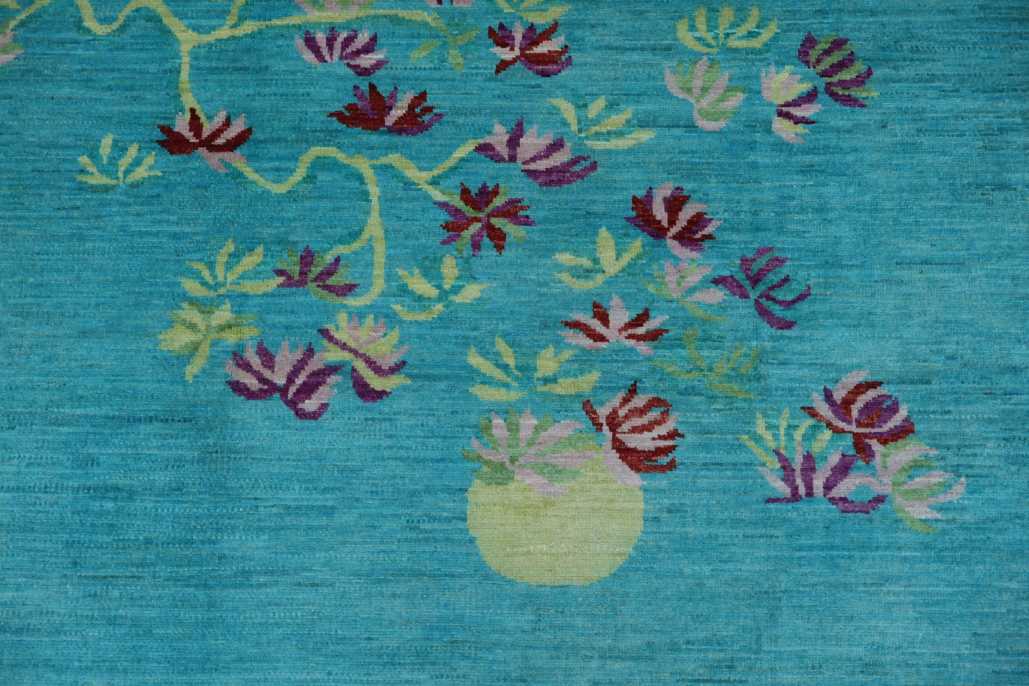 Vegetable Dye Handmade Abstract Area Rug 9x12