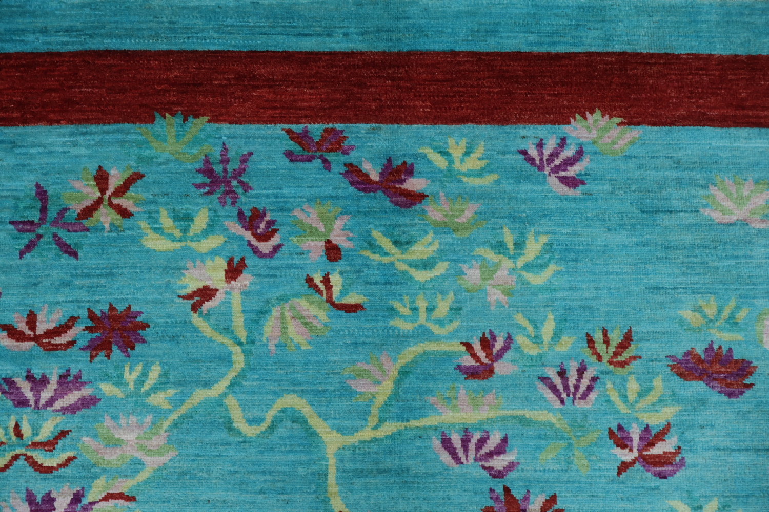 Vegetable Dye Handmade Abstract Area Rug 9x12