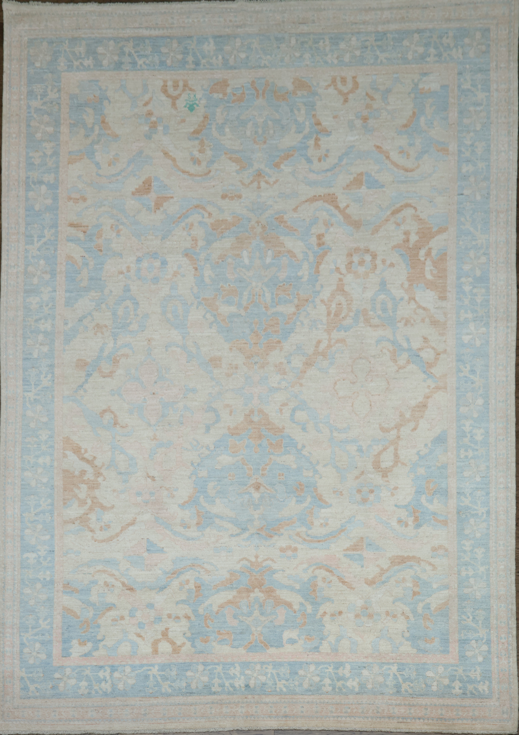 Vegetable Dye Muted Oushak Turkish Area Rug 9x13