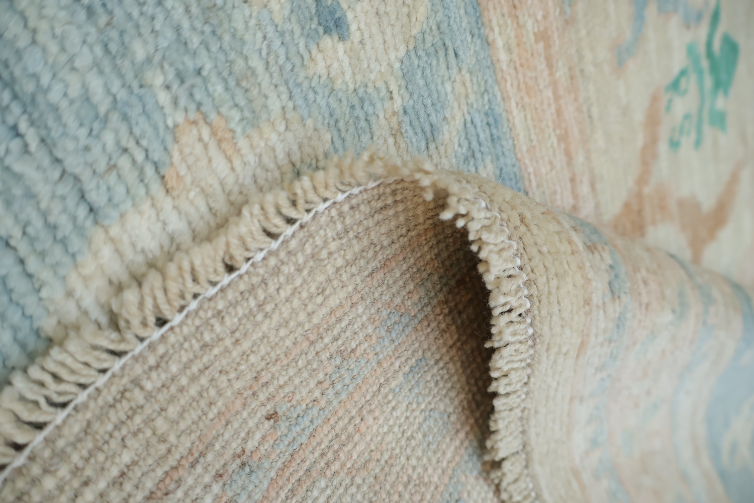 Vegetable Dye Muted Oushak Turkish Area Rug 9x13