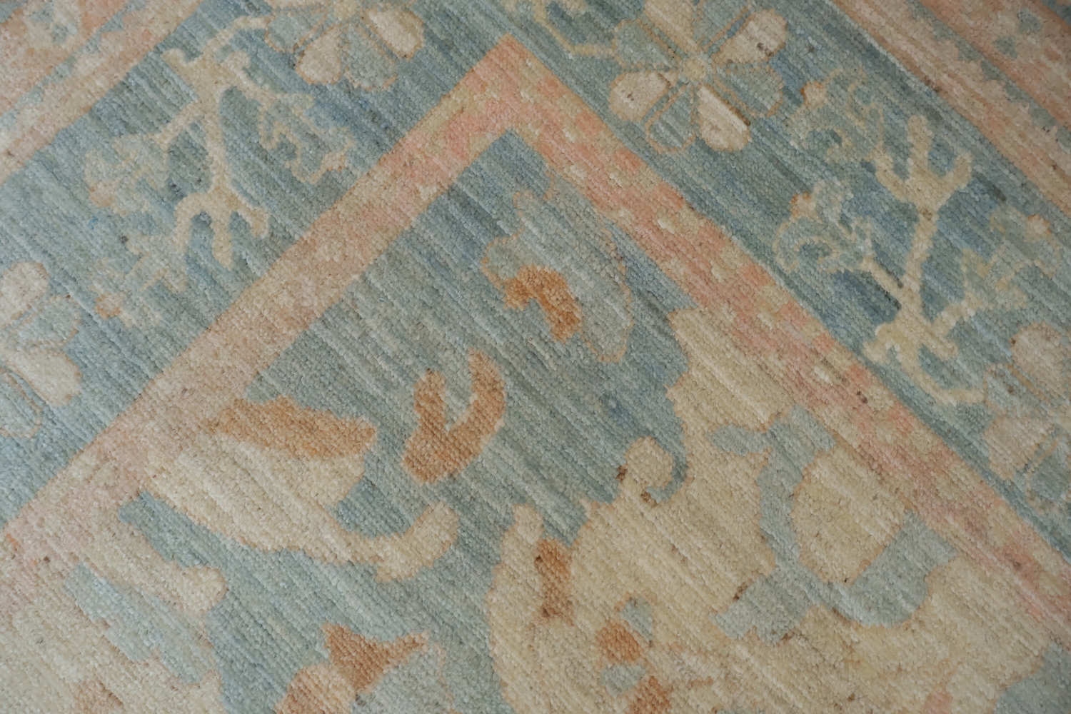 Vegetable Dye Muted Oushak Turkish Area Rug 9x13