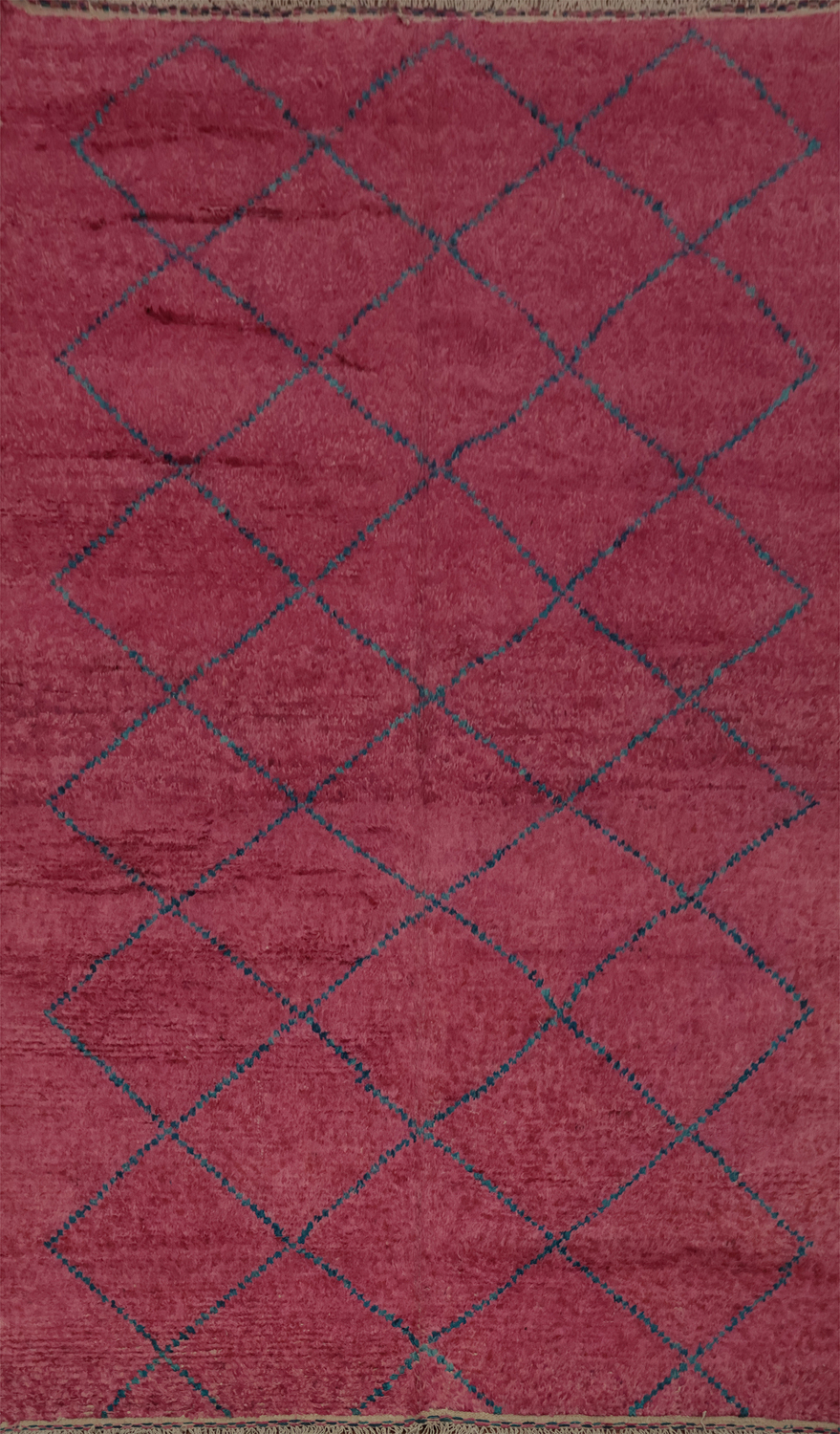 Pink Moroccan Area Rug 7x11 Subtle Geometric Pattern Charm