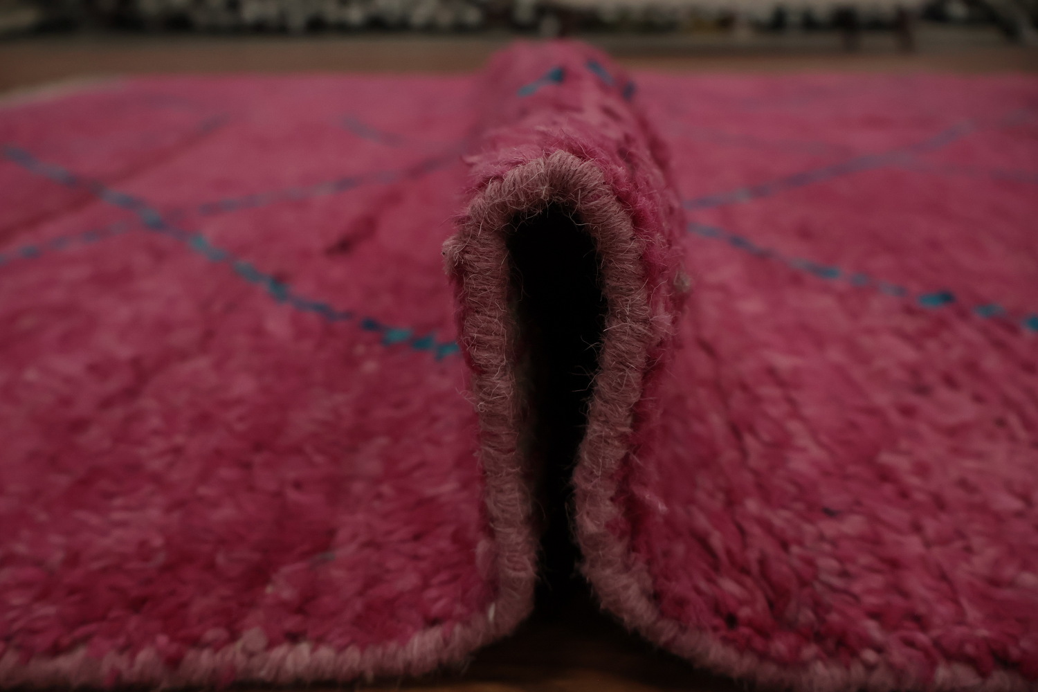 Pink Moroccan Area Rug 7x11 Subtle Geometric Pattern Charm