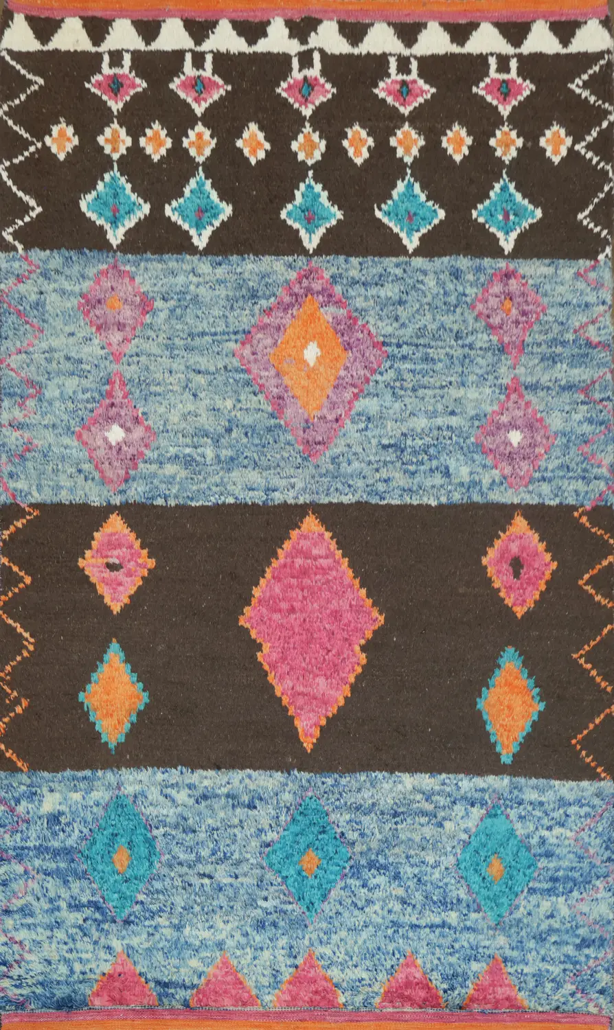 Dynamic Geometric Rug with Rich Multicolor Patterns 6x10