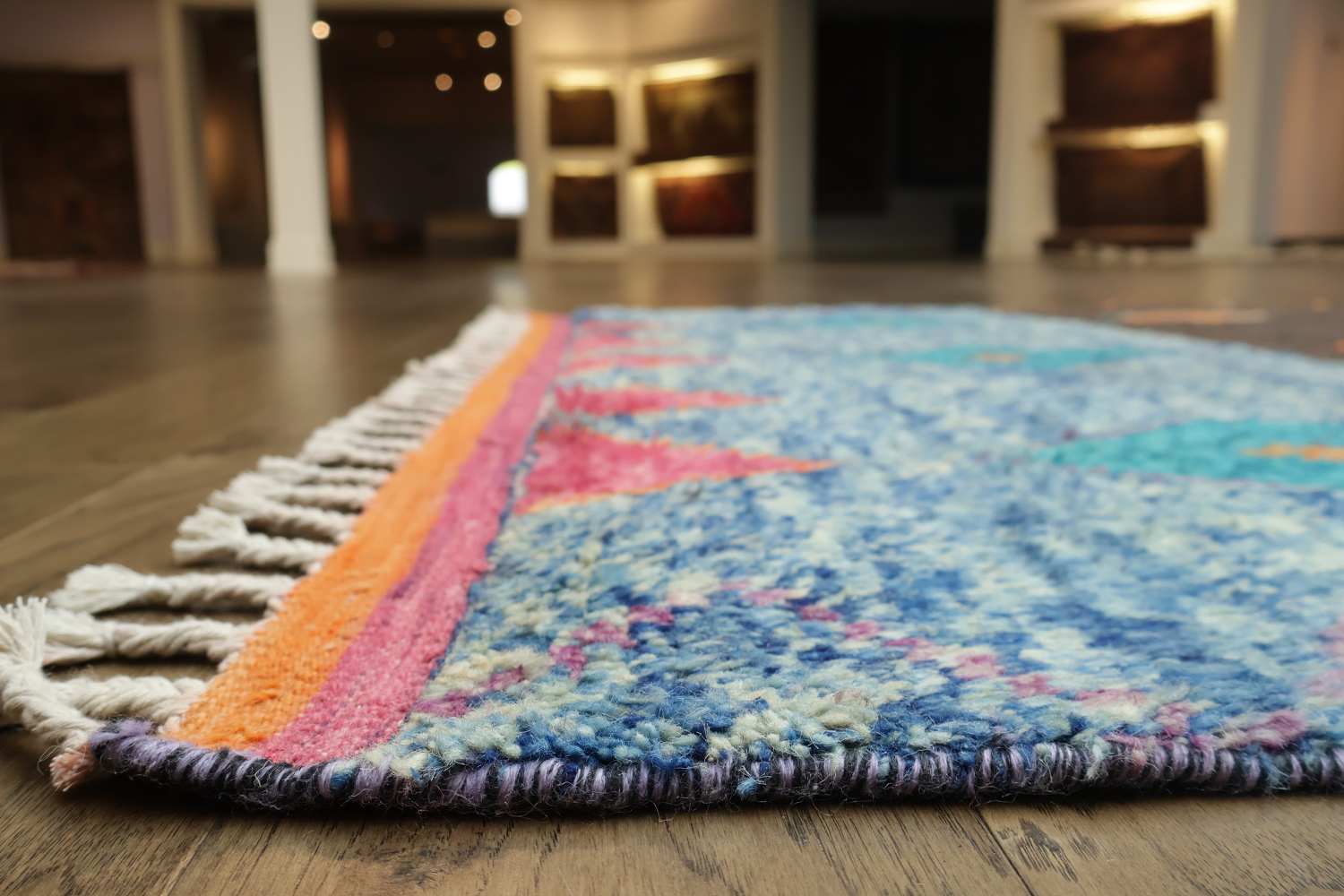Dynamic Geometric Rug with Rich Multicolor Patterns 6x10