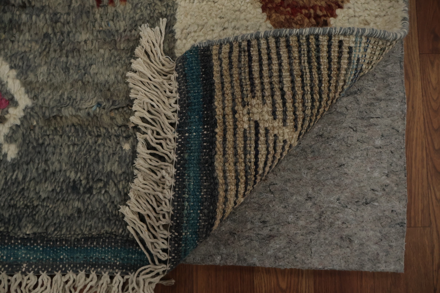 Chic Artistic Moroccan Wool Area Rug 8x11 Geometric Shapes and Colors