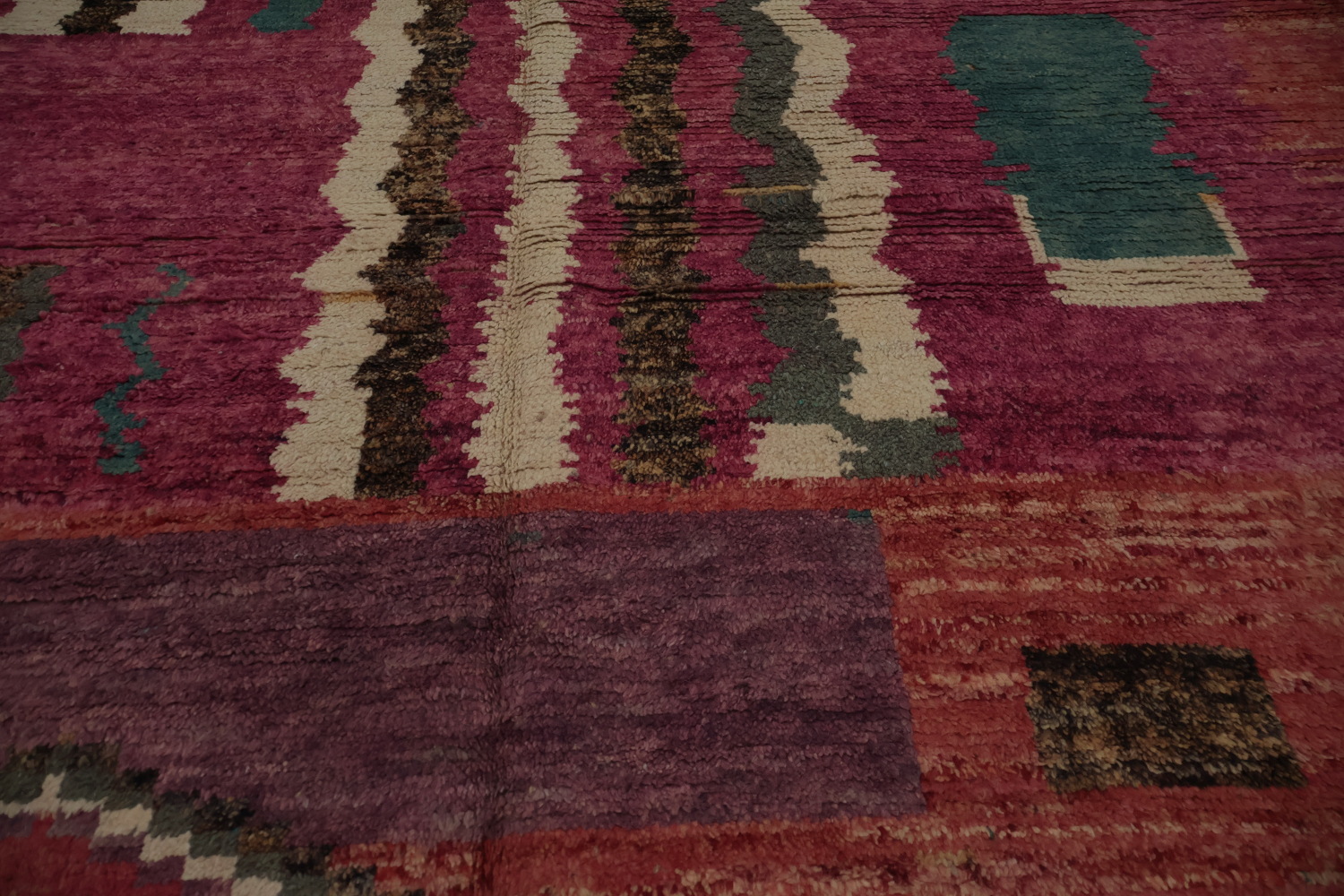 Bold Mix Pink and Purple in Decor Moroccan Wool Area Rug 9x13