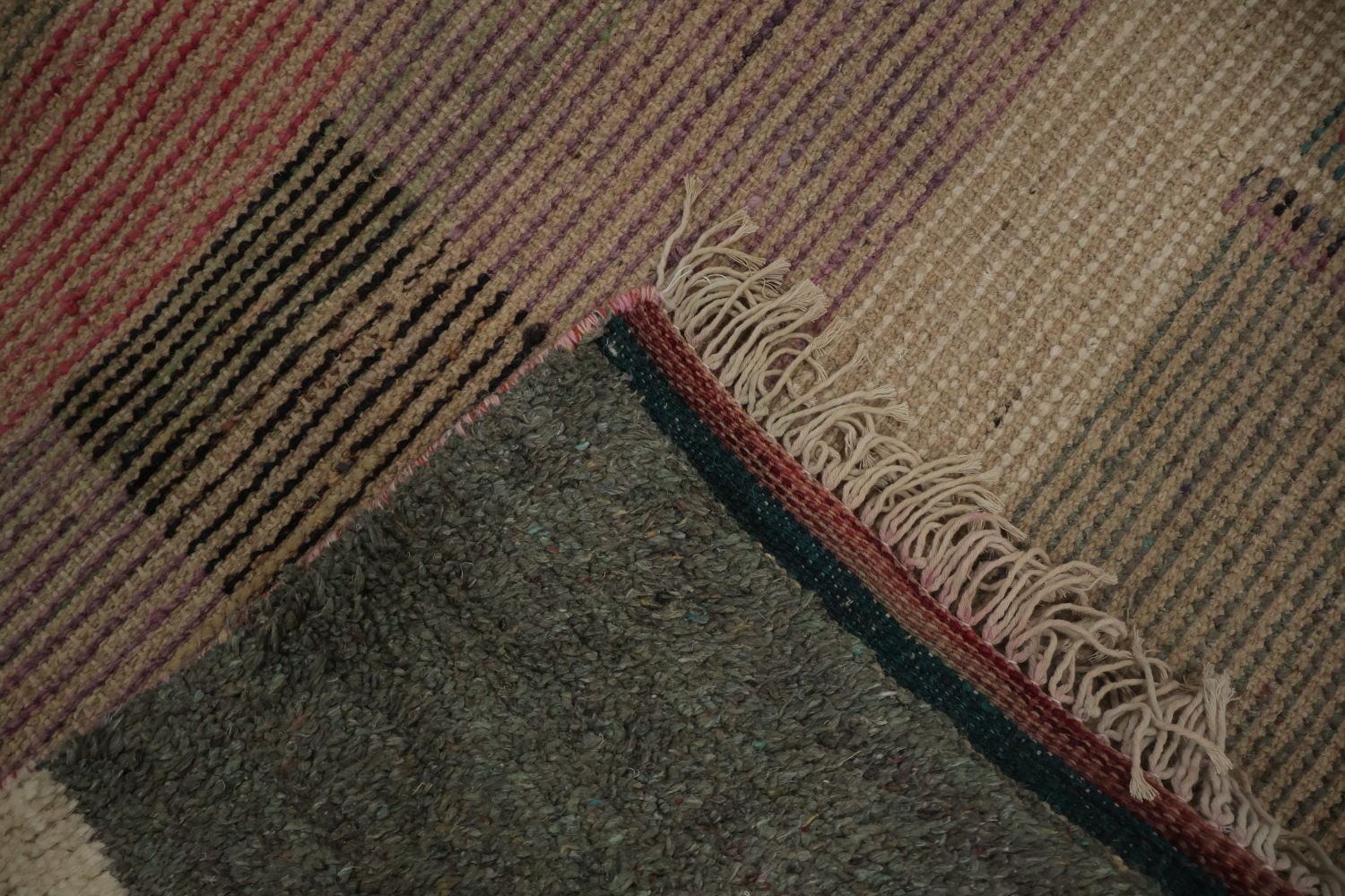Bold Mix Pink and Purple in Decor Moroccan Wool Area Rug 9x13