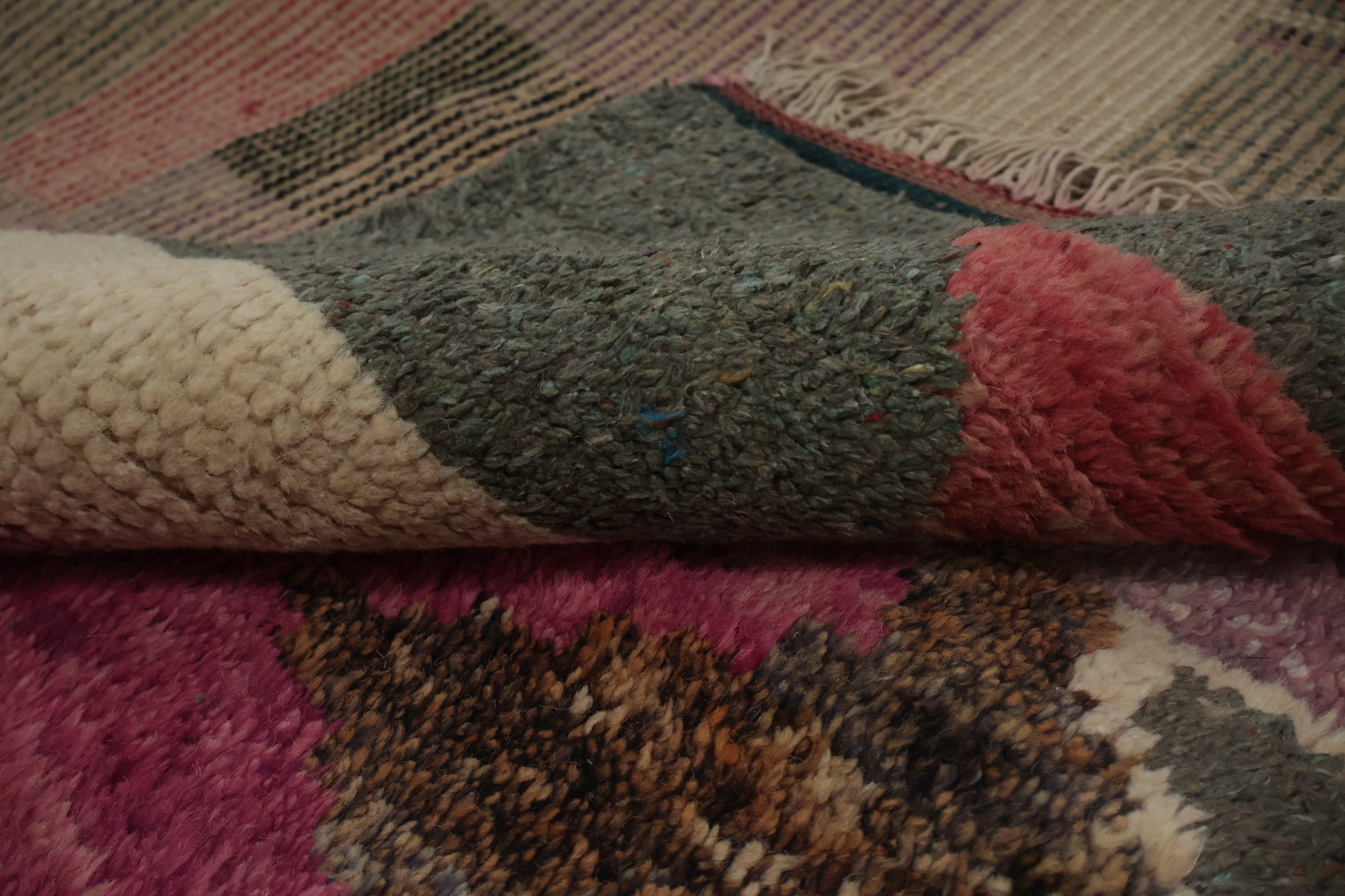 Bold Mix Pink and Purple in Decor Moroccan Wool Area Rug 9x13