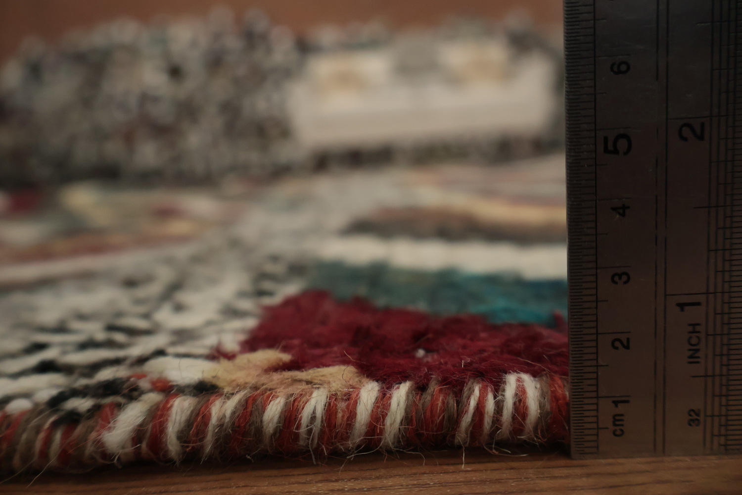 Eclectic Artisan Moroccan Area Rug 8x10 with Bold Geometric Motifs