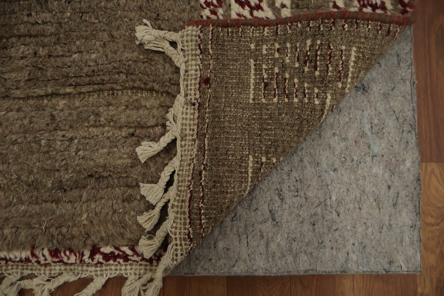 Earthy Tones and Geometric Style Moroccan Wool Area Rug 8x11