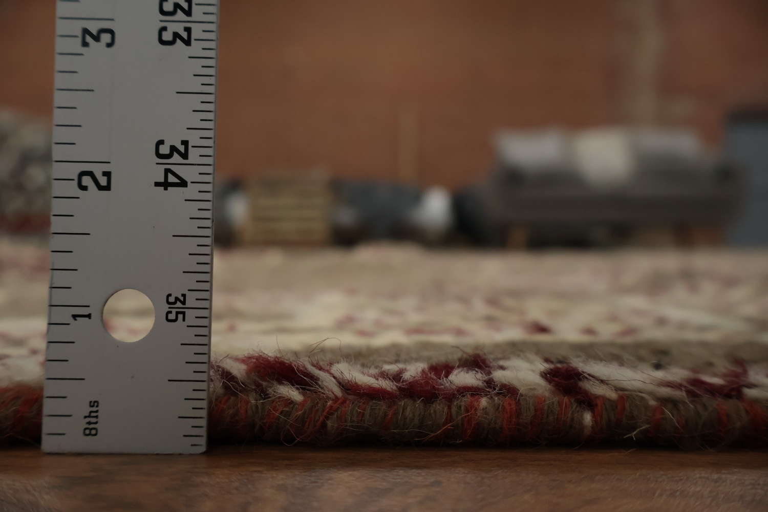Earthy Tones and Geometric Style Moroccan Wool Area Rug 8x11