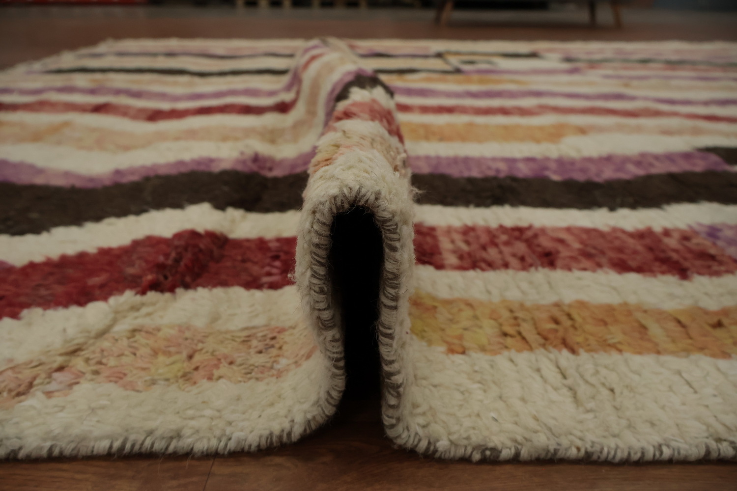 Wavy Line Moroccan Large Rug 10x15 to Enhance Your Living Room Decor