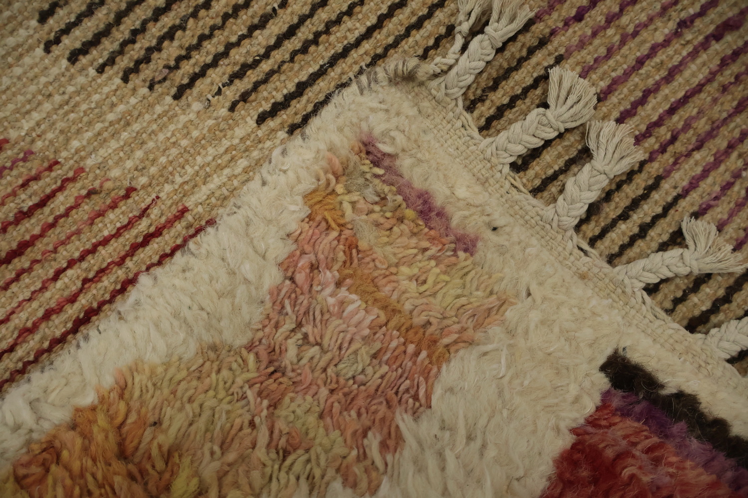 Wavy Line Moroccan Large Rug 10x15 to Enhance Your Living Room Decor