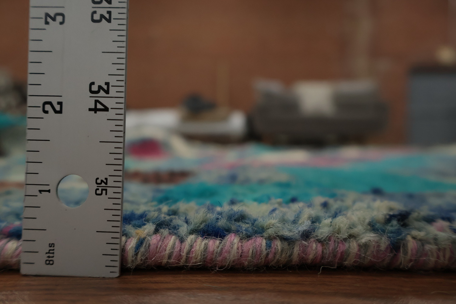 Wool Checkered Moroccan Handmade Rug 10x15
