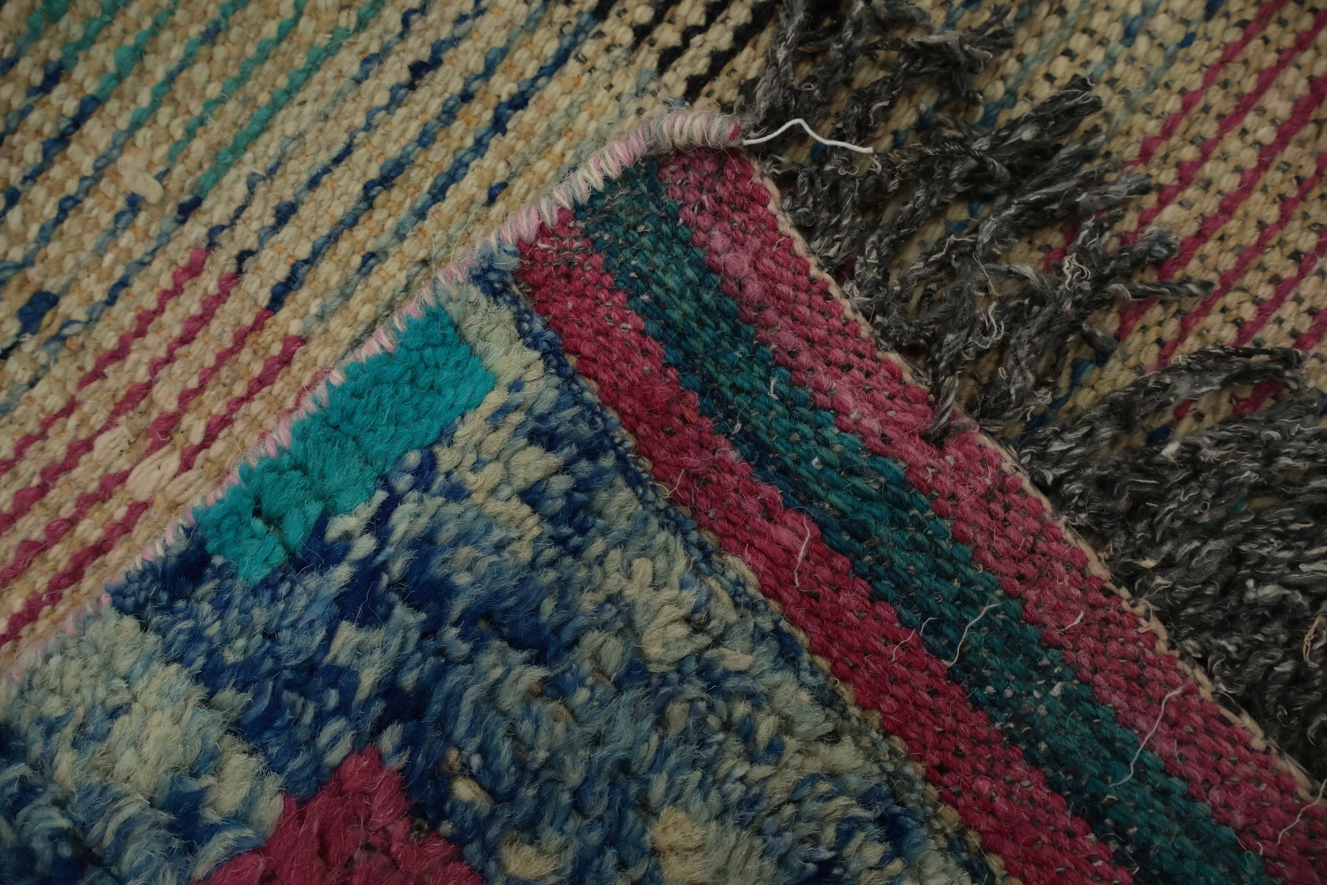 Wool Checkered Moroccan Handmade Rug 10x15