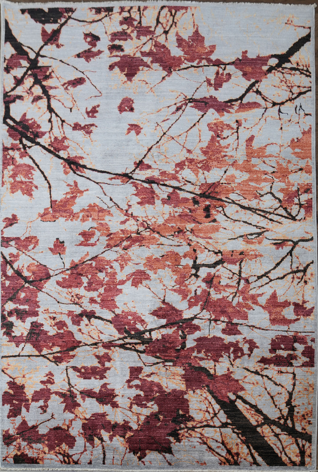 Vegetable Dye Abstract Wool Area Rug 7x10