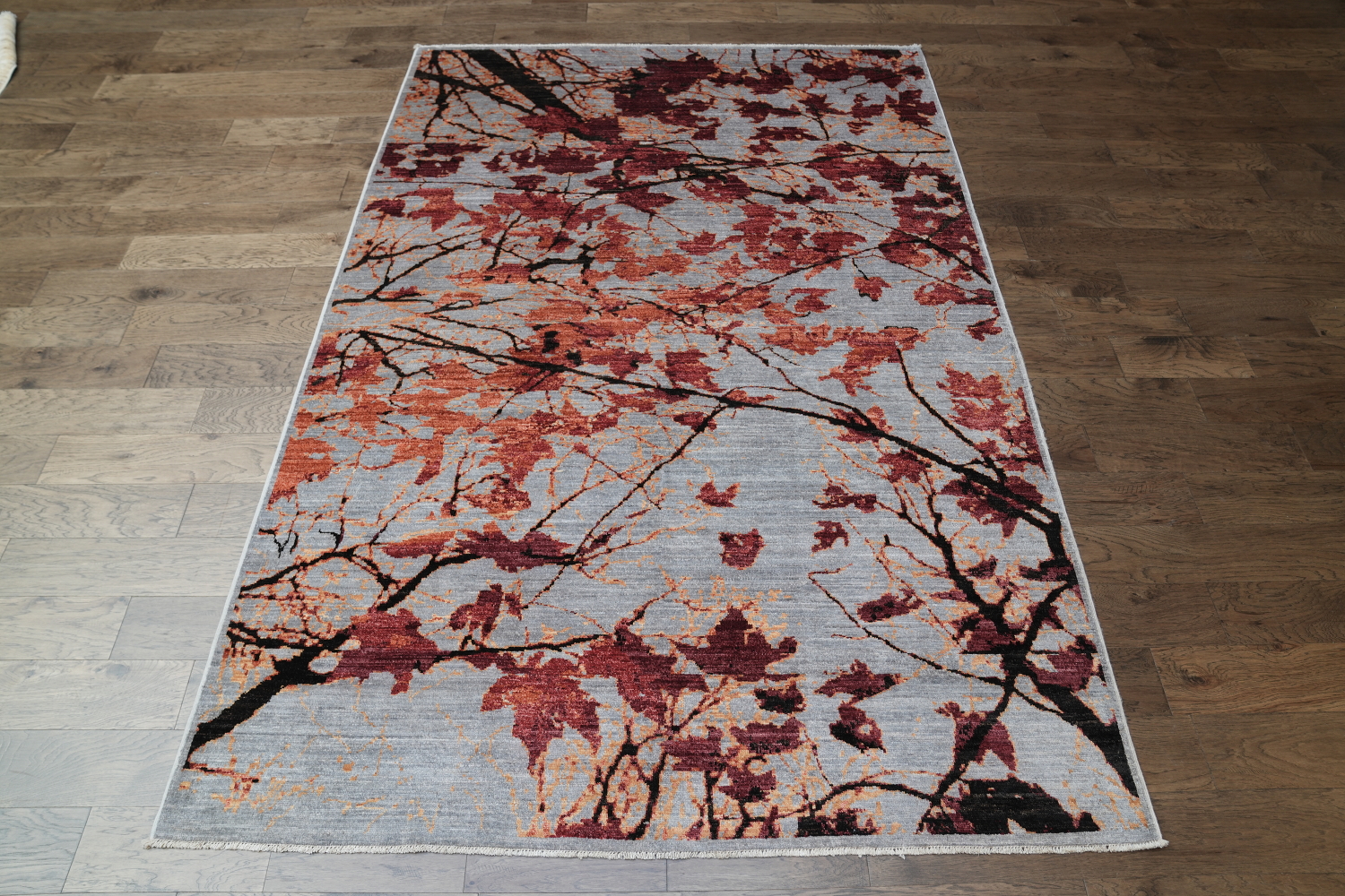 Vegetable Dye Abstract Wool Area Rug 7x10