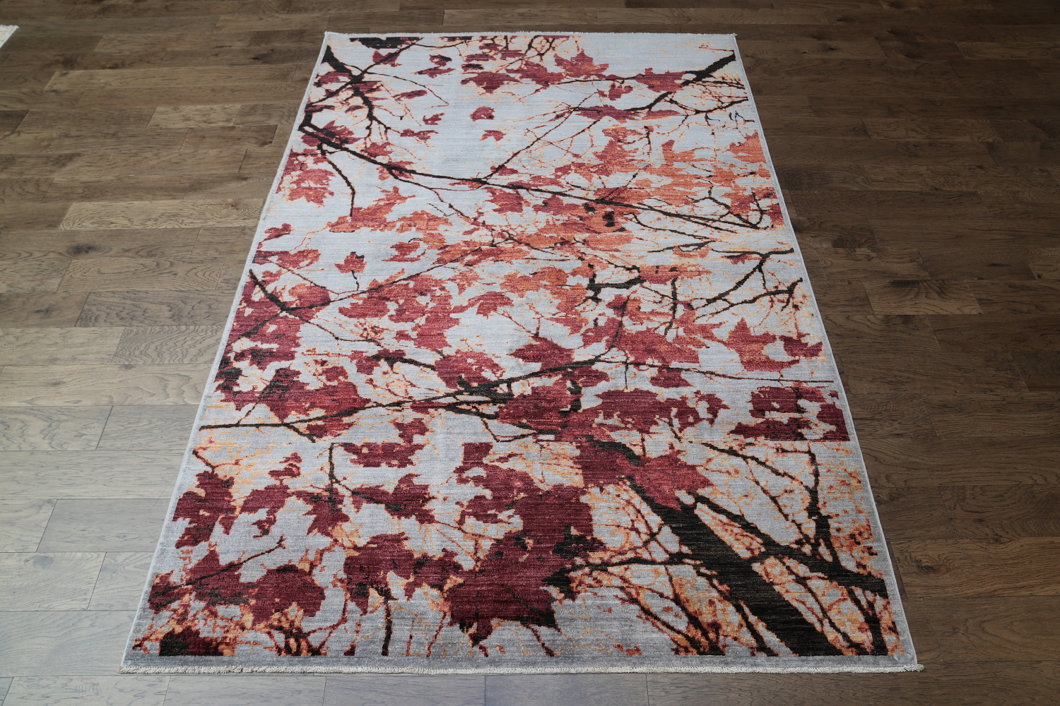 Vegetable Dye Abstract Wool Area Rug 7x10
