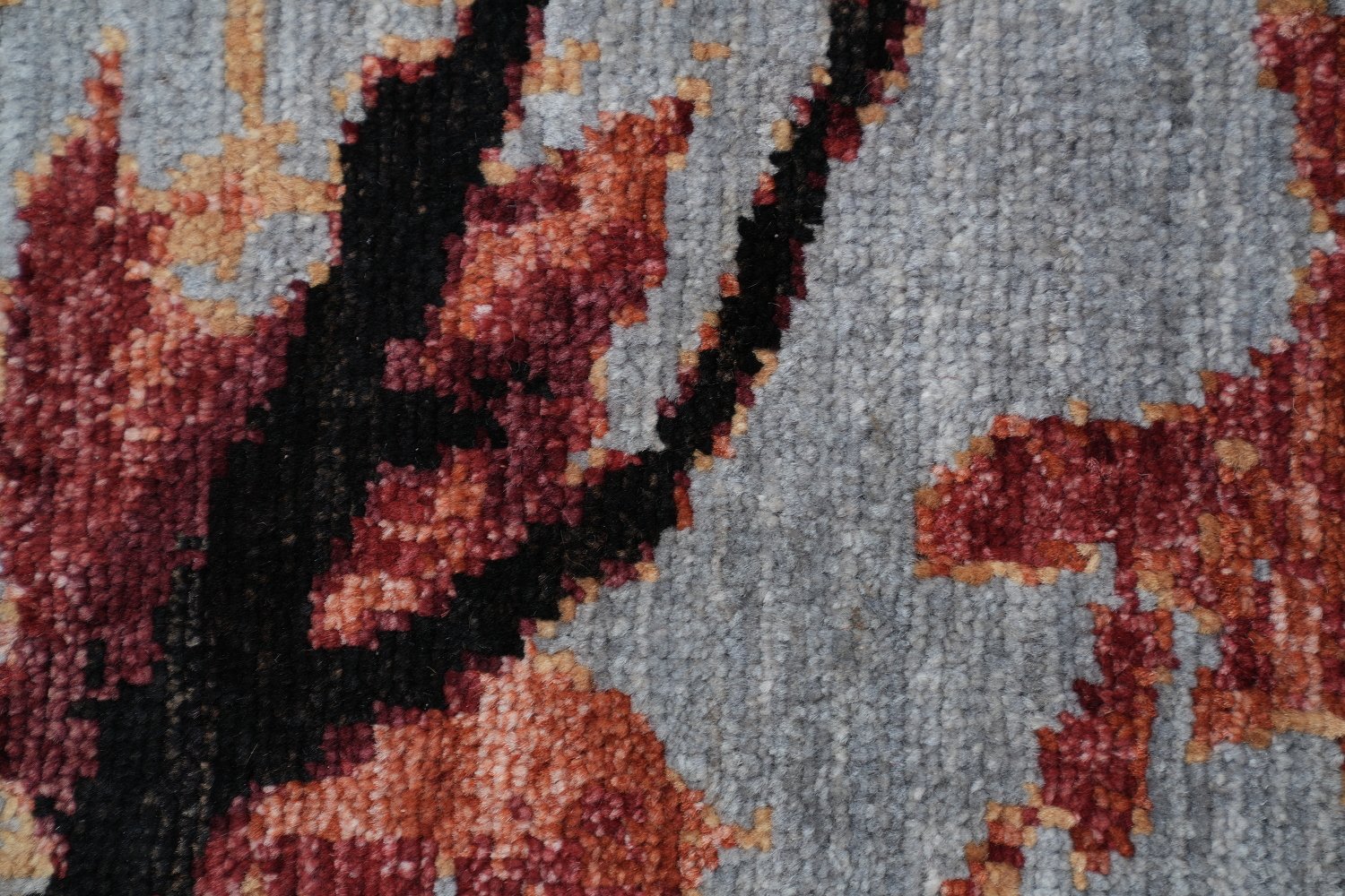 Vegetable Dye Abstract Wool Area Rug 7x10
