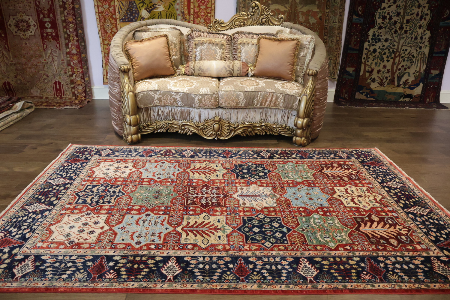 Vegetable Dye Heriz Serapi Wool Area Rug 9x12