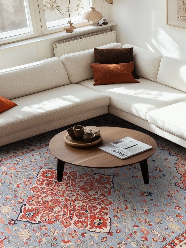 Vegetable Dye Heriz Serapi Wool Area Rug 9x12