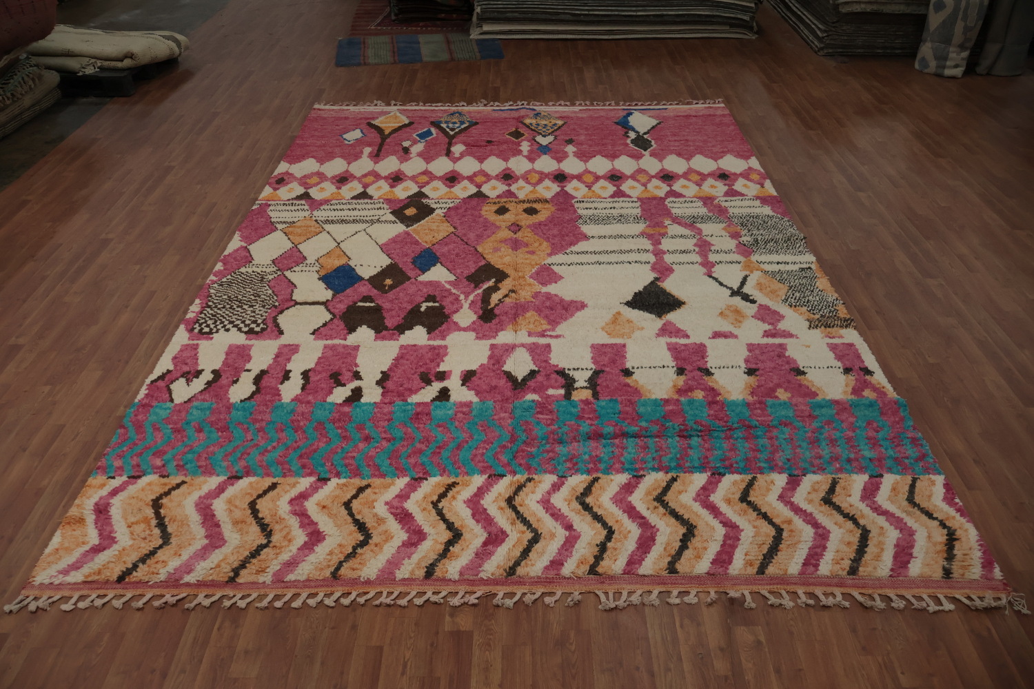Chic Vibrant Moroccan Large Area Rug 10x14 Contemporary Home Décor