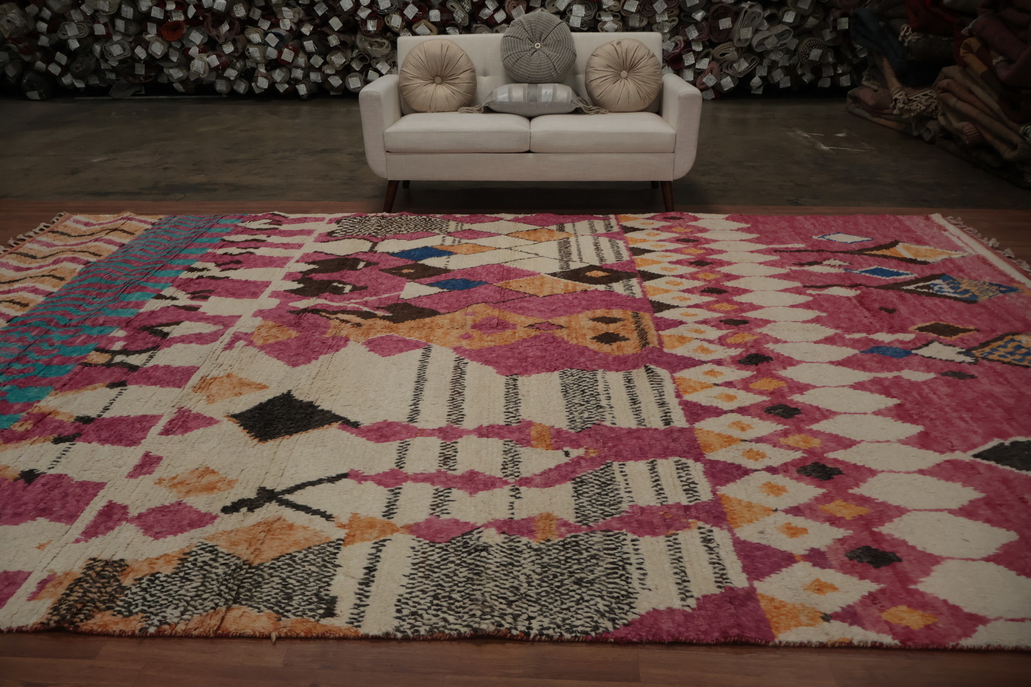 Chic Vibrant Moroccan Large Area Rug 10x14 Contemporary Home Décor