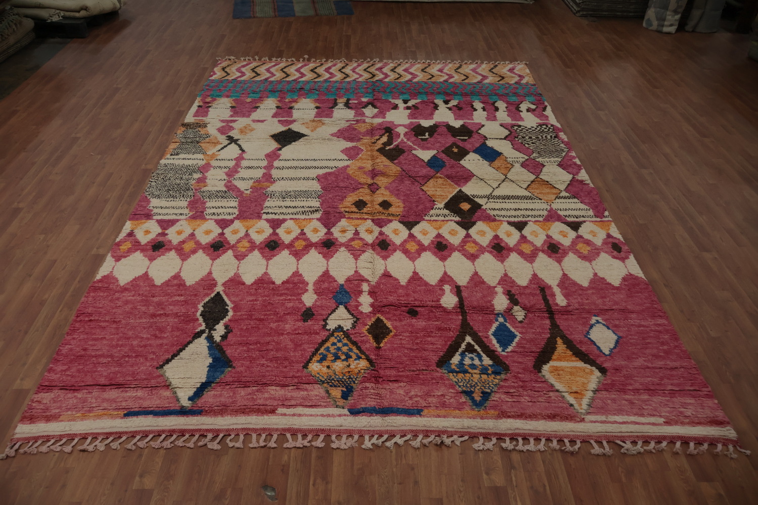 Chic Vibrant Moroccan Large Area Rug 10x14 Contemporary Home Décor