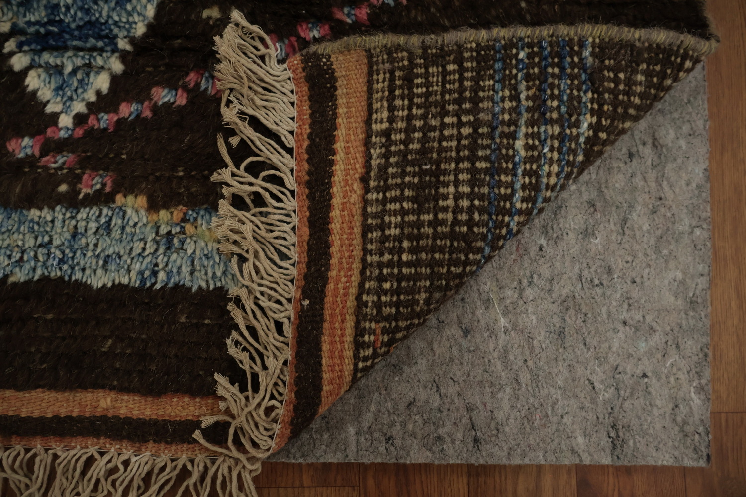 Colorful Diamond-Pattern Moroccan Wool Area Rug 6x10