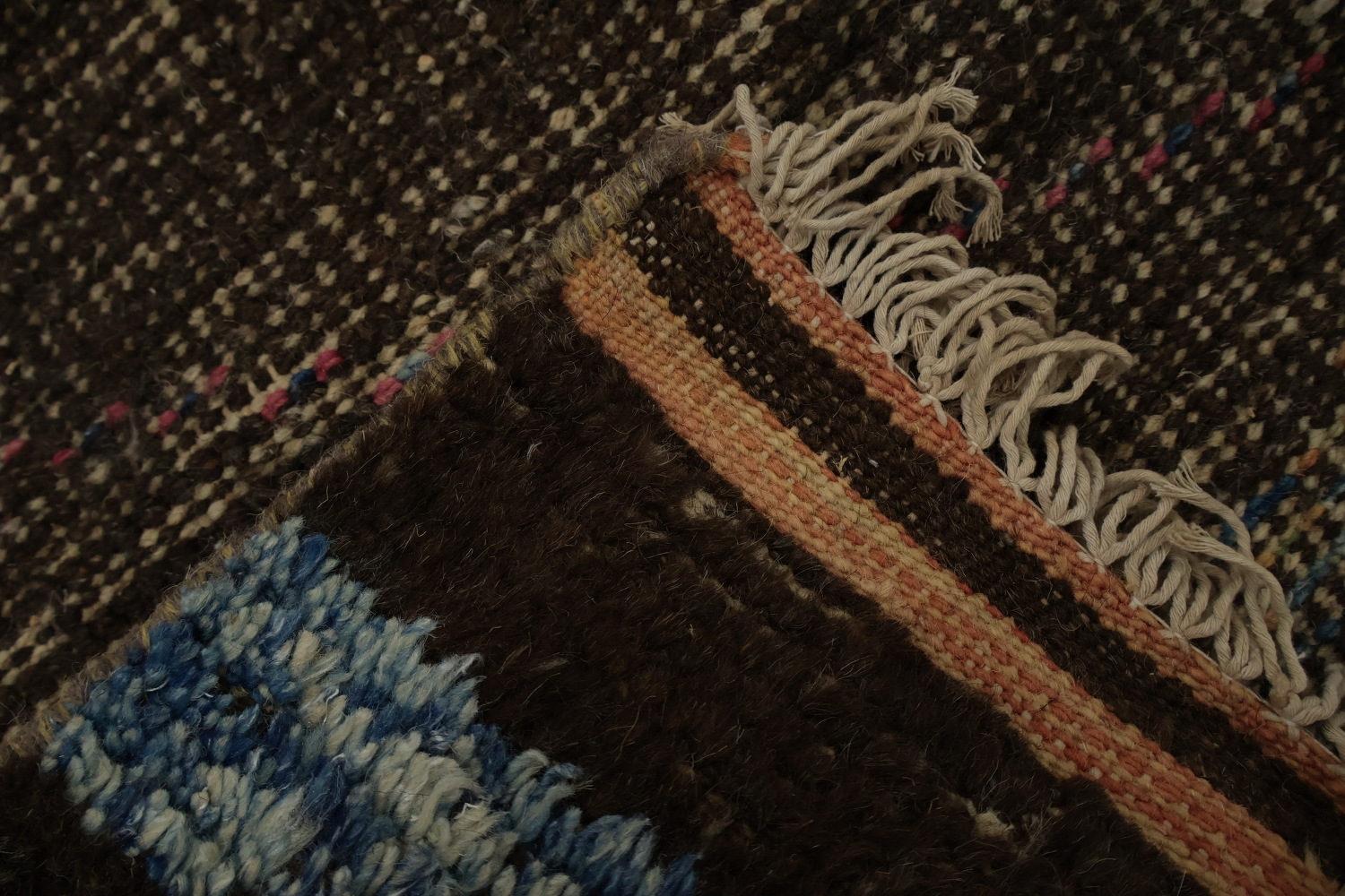 Colorful Diamond-Pattern Moroccan Wool Area Rug 6x10