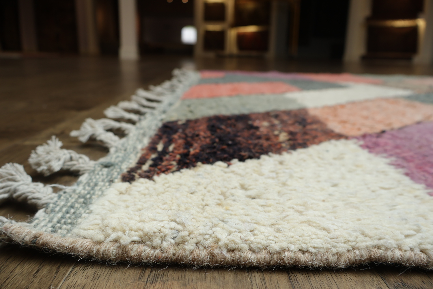 Modern Abstract Geometric Rug with Earth's Natural Tones 6x10