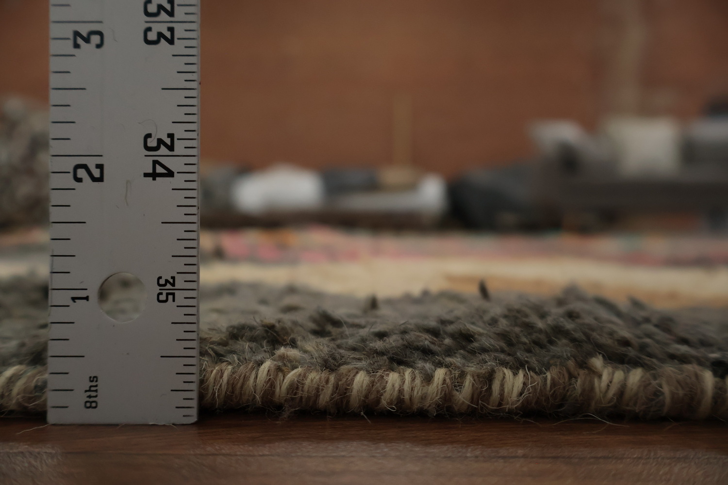 Abstract Moroccan Wool Area Rug 8x11 Eye-Catching Color Contrasts