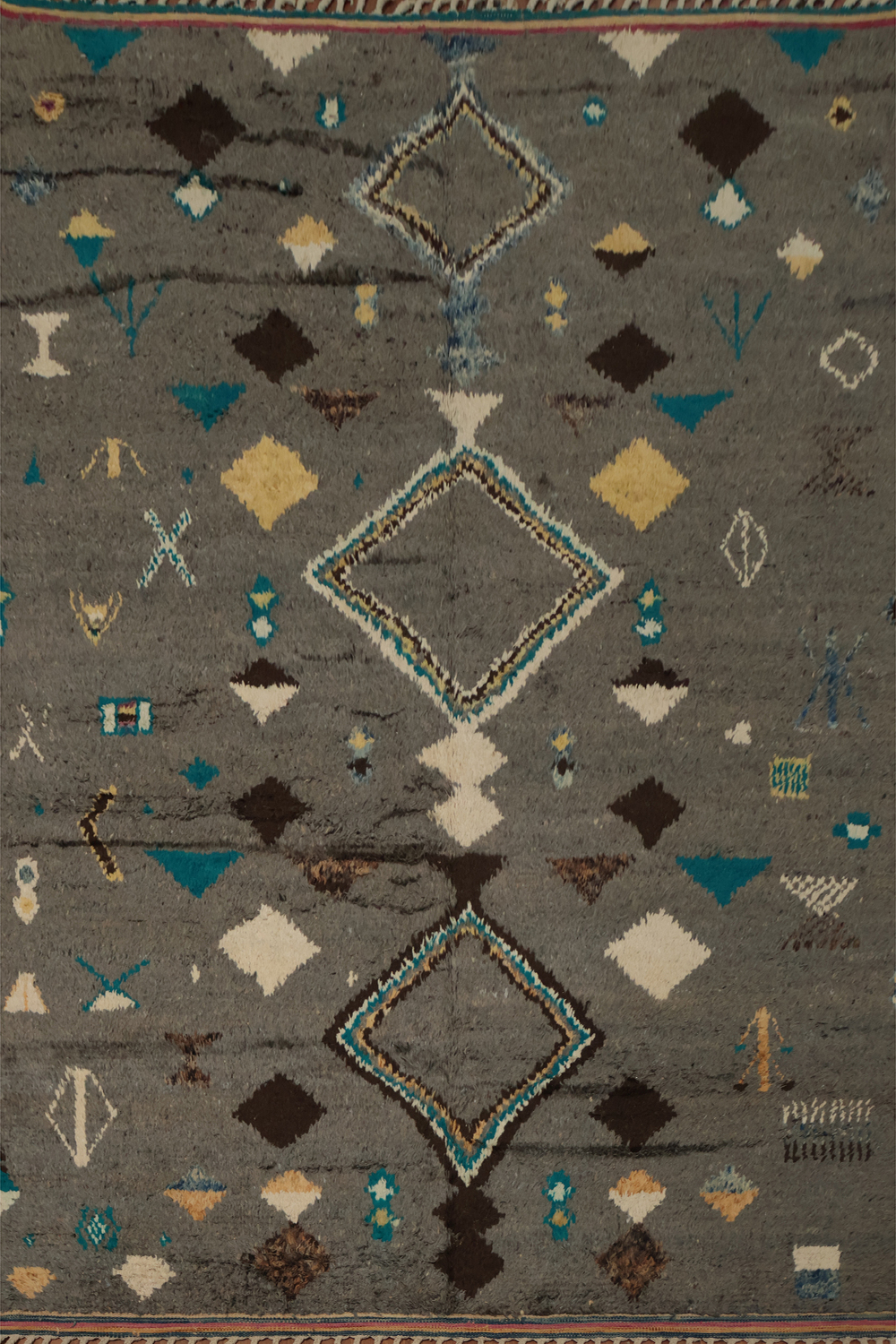 Bohemian Aesthetic Geometric Moroccan Wool Area Rug 8x11