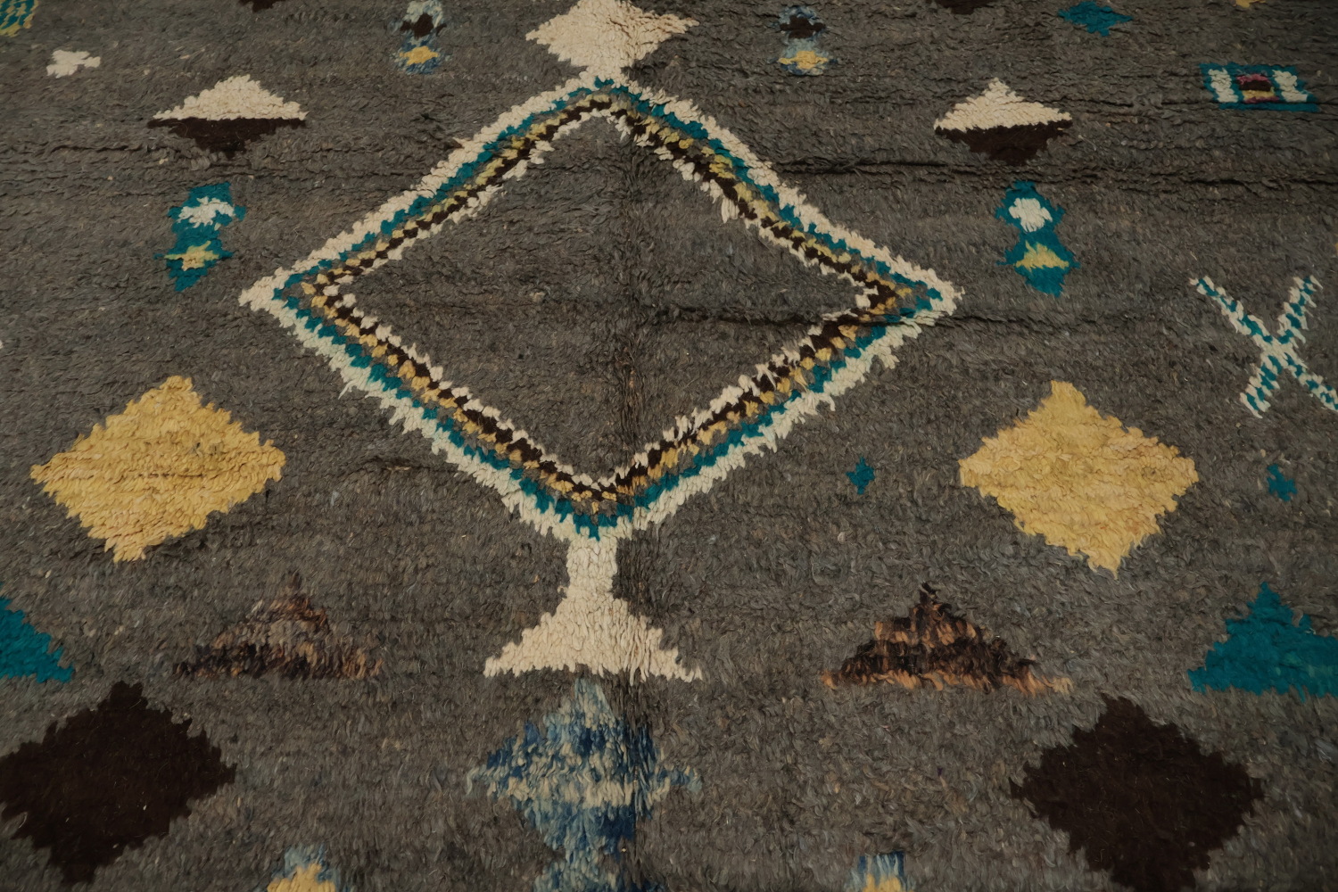 Bohemian Aesthetic Geometric Moroccan Wool Area Rug 8x11