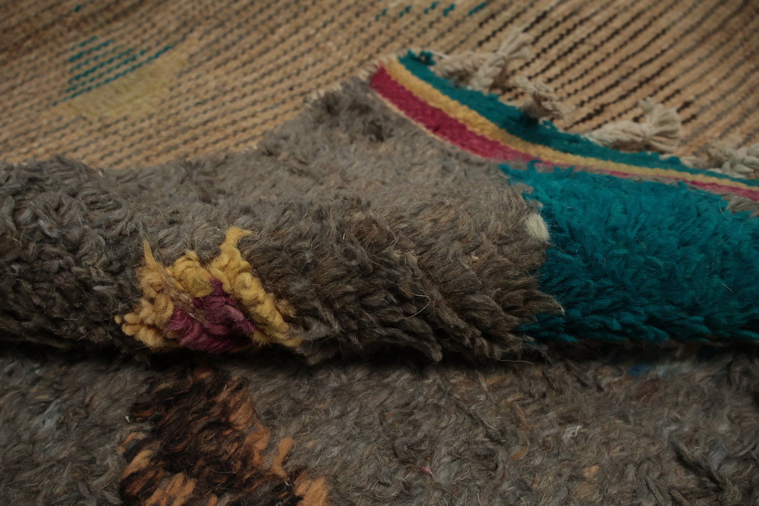 Bohemian Aesthetic Geometric Moroccan Wool Area Rug 8x11