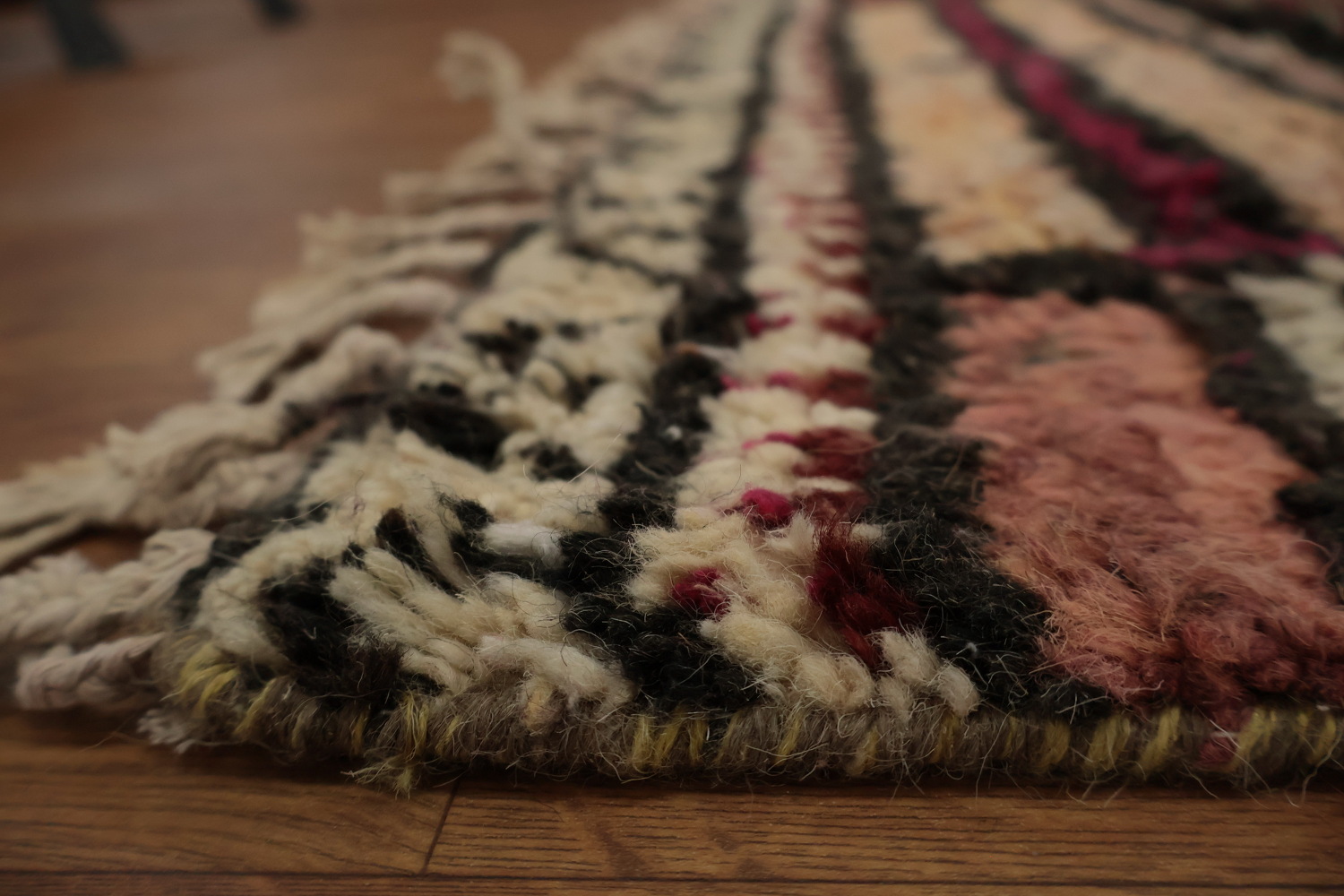 Diamond Pattern Moroccan Area Rug 9x13 with Rich Earthy Tones