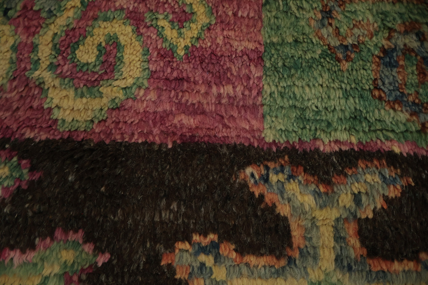 Decorative Moroccan Large Area Rug 9x13 with Multicolor Geometric Tiles