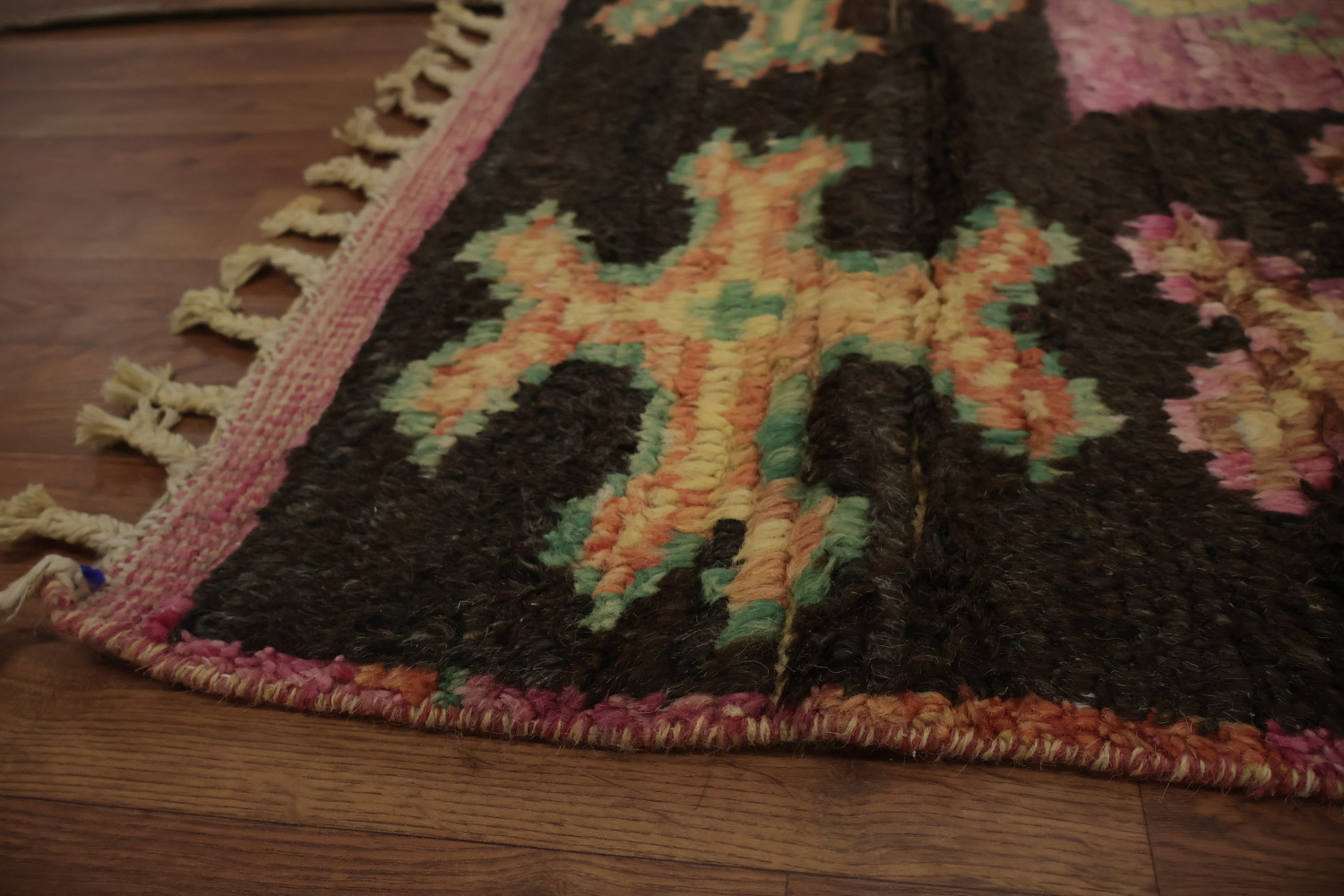 Decorative Moroccan Large Area Rug 9x13 with Multicolor Geometric Tiles