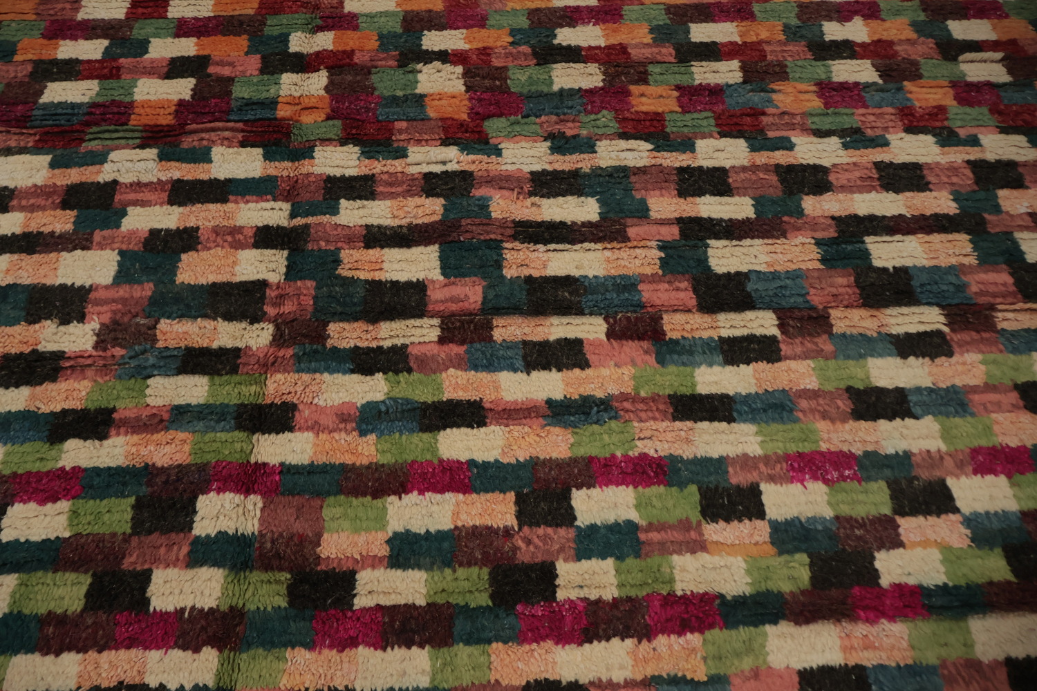Elegant Mosaic Moroccan Runner Rug 4x22 in a Burst of Vivid Colors
