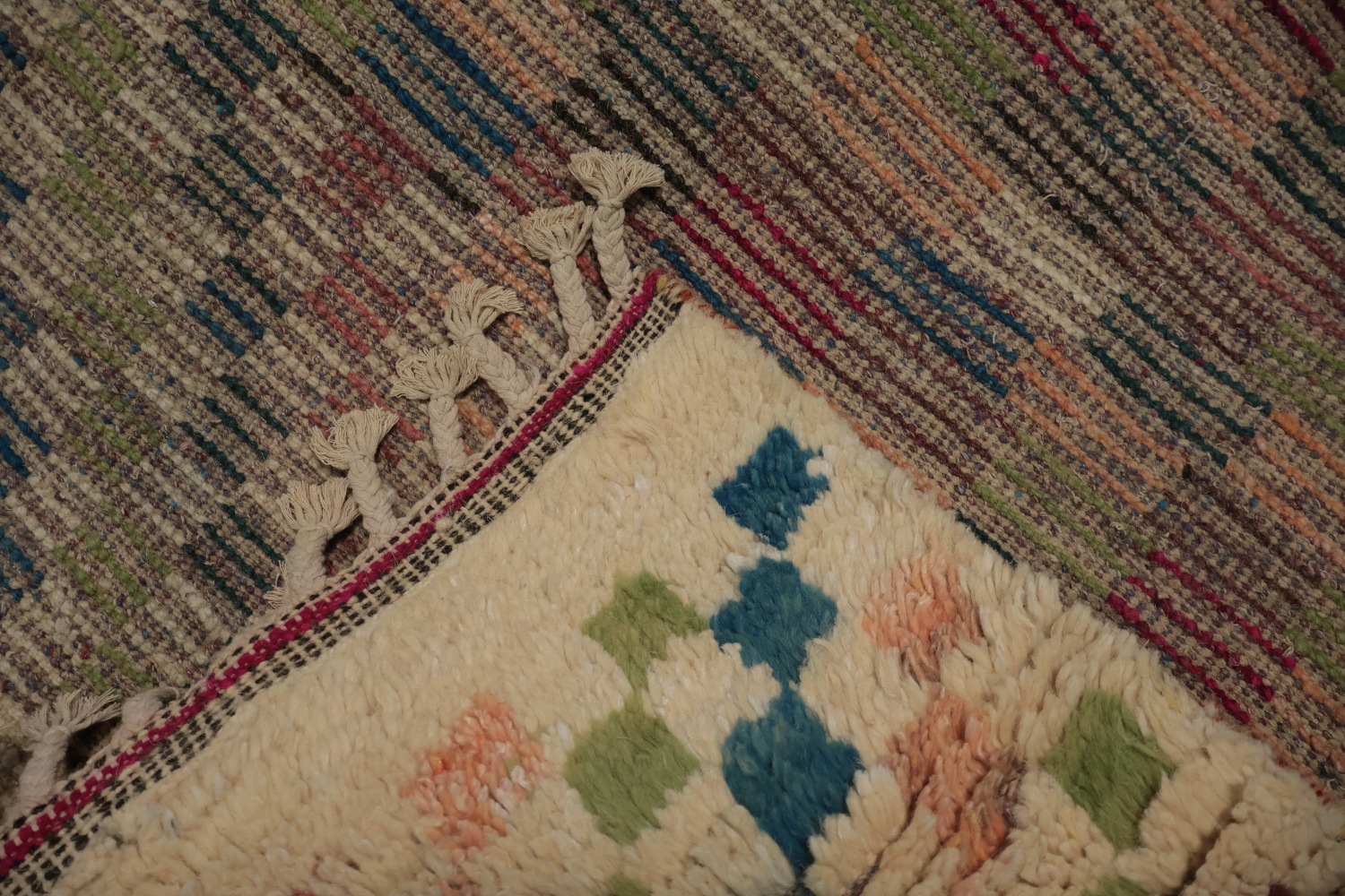 Elegant Mosaic Moroccan Runner Rug 4x22 in a Burst of Vivid Colors