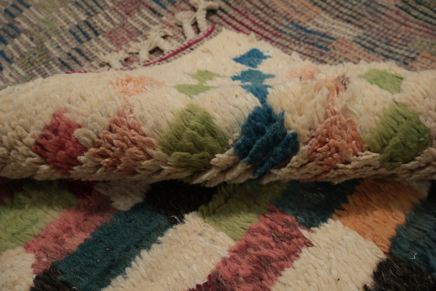 Elegant Mosaic Moroccan Runner Rug 4x22 in a Burst of Vivid Colors