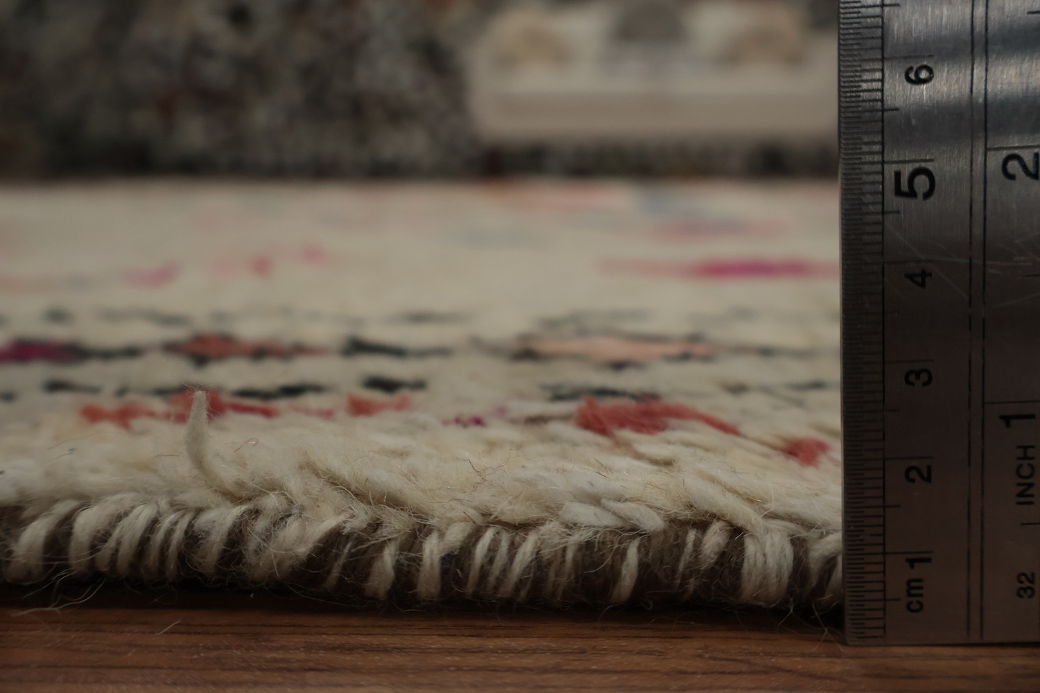 Modern Moroccan Wool Area Rug 6'x9'