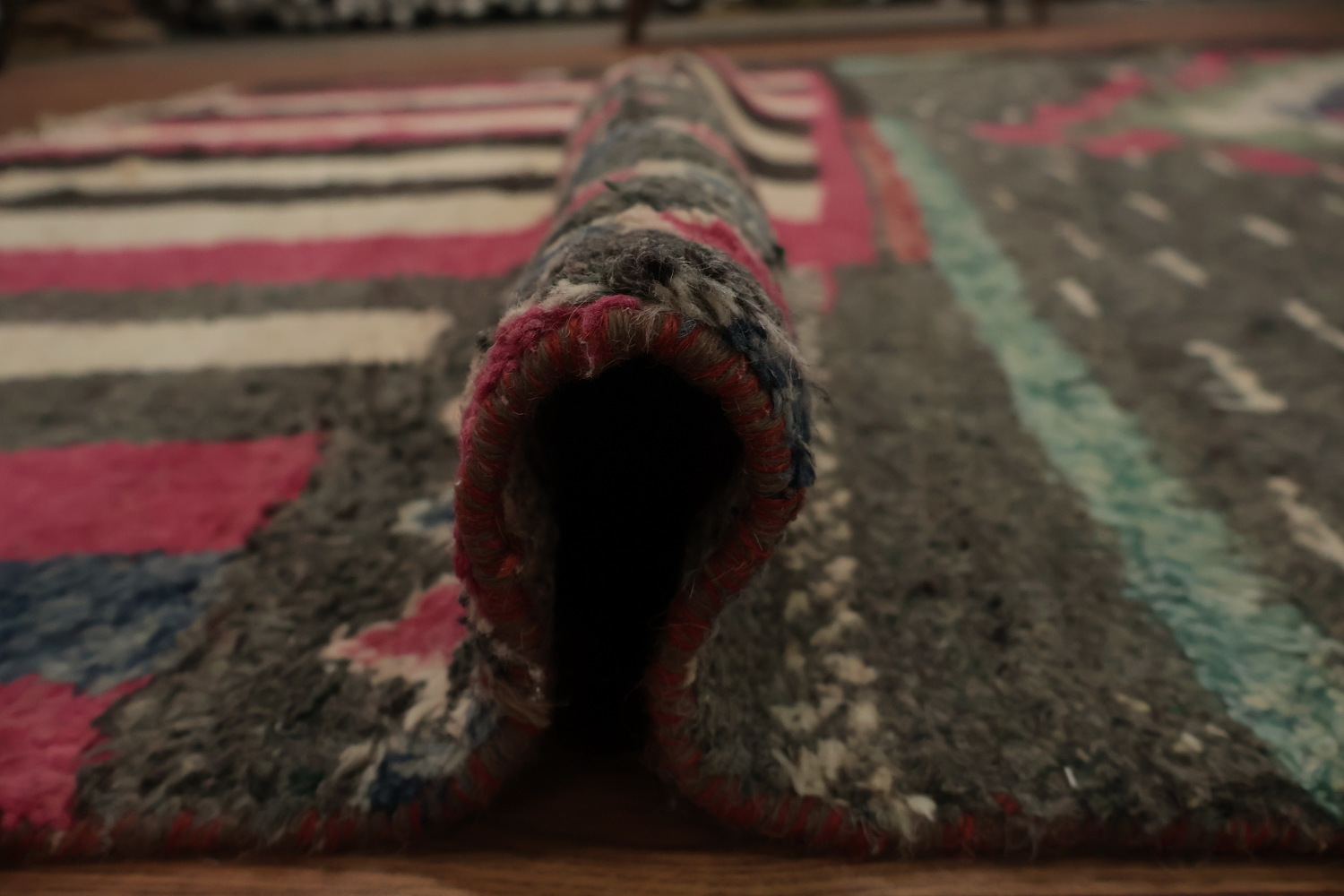 Lively and Dynamic Moroccan Wool Area Rug 9x12 for Modern Interiors