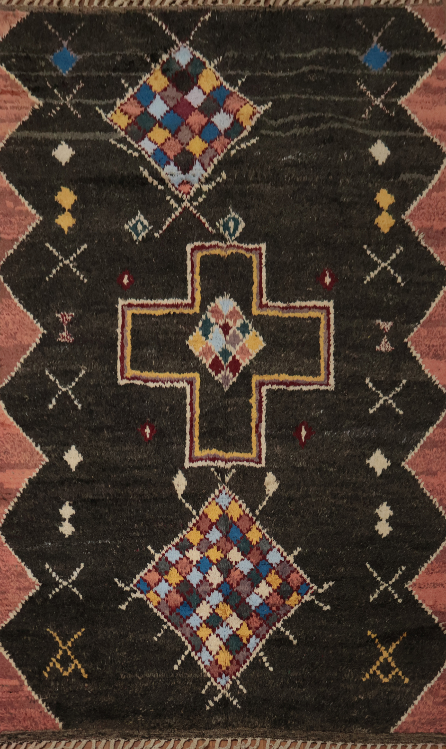 Bold Decorative Moroccan Area Rug 6x10 with Traditional Cultural Motifs