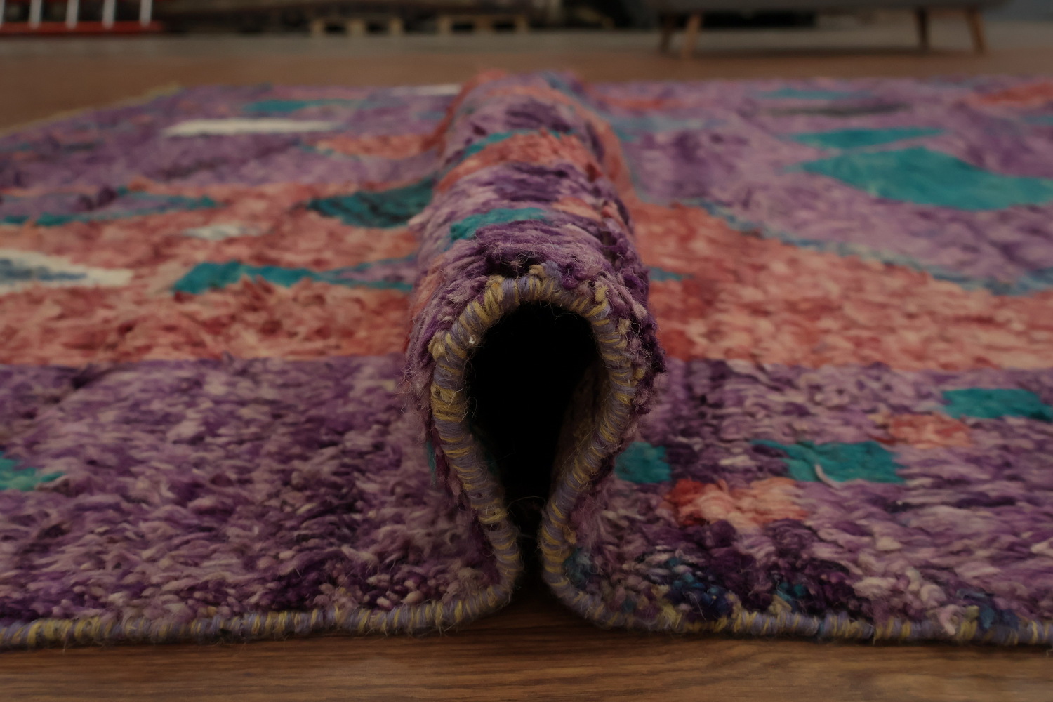 Colorful Moroccan Wool Area Rug 9x13 for a Trendy Home Decor